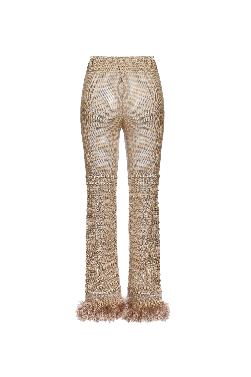 Brown Handmade Knit Pants made by ANDREEVA