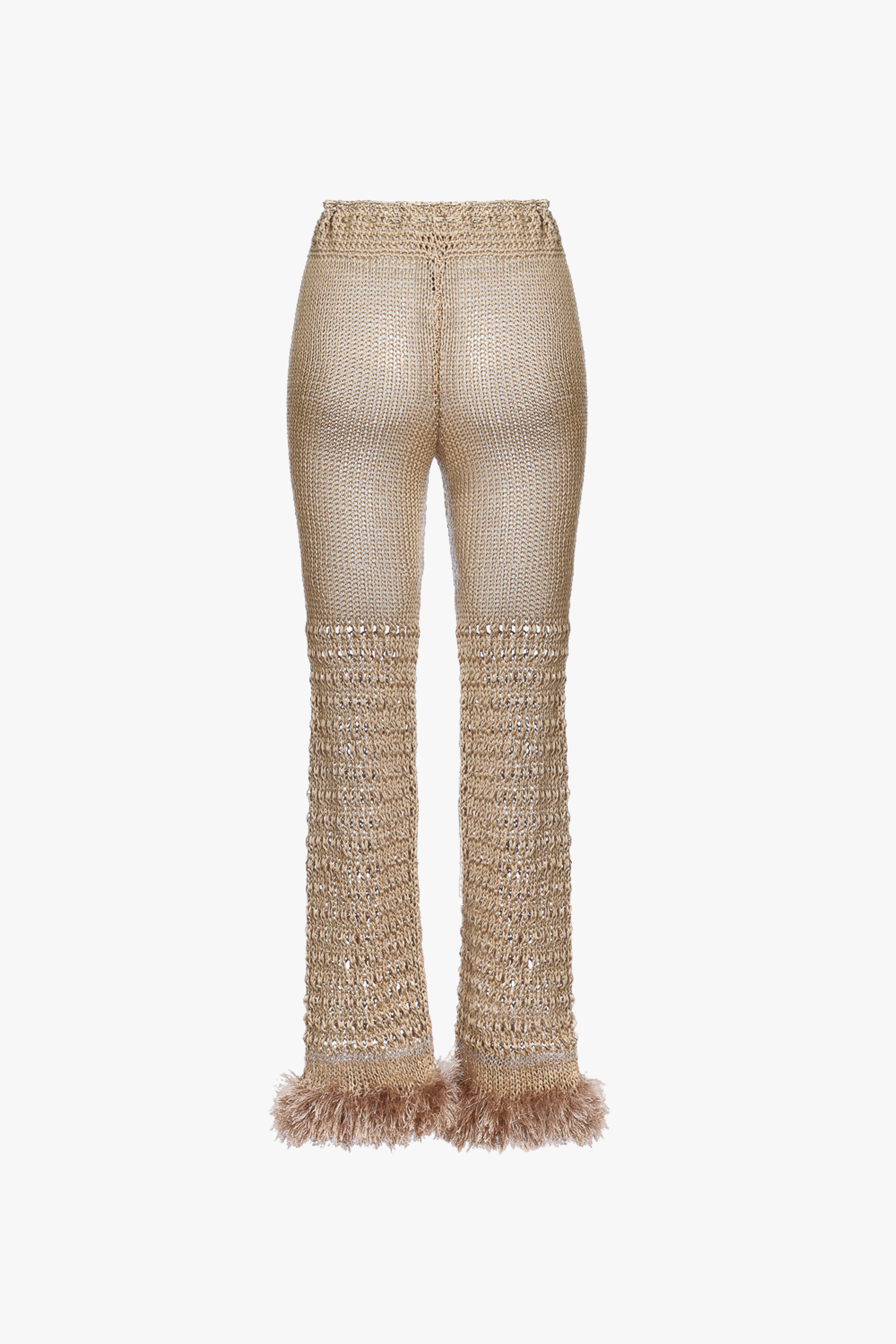 Brown Handmade Knit Pants made by ANDREEVA