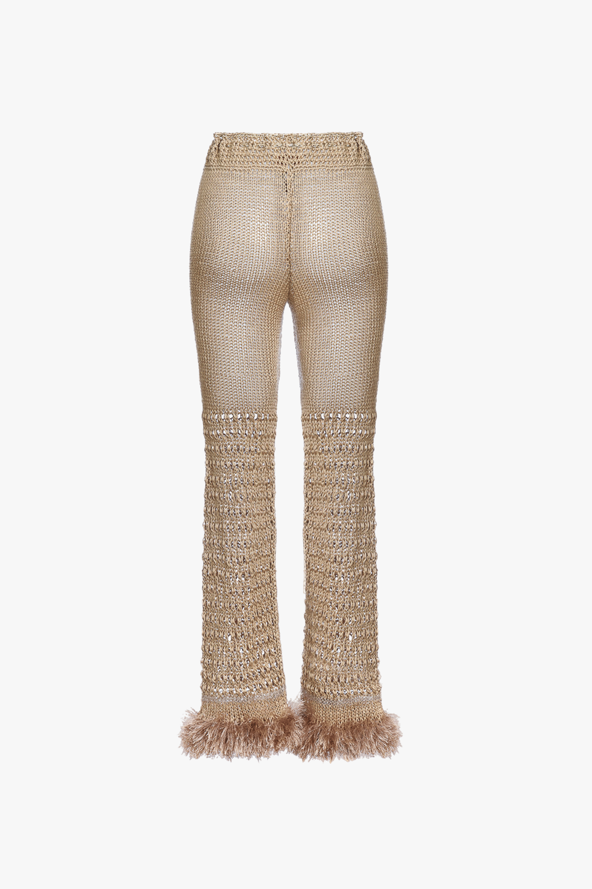 Brown Handmade Knit Pants made by ANDREEVA