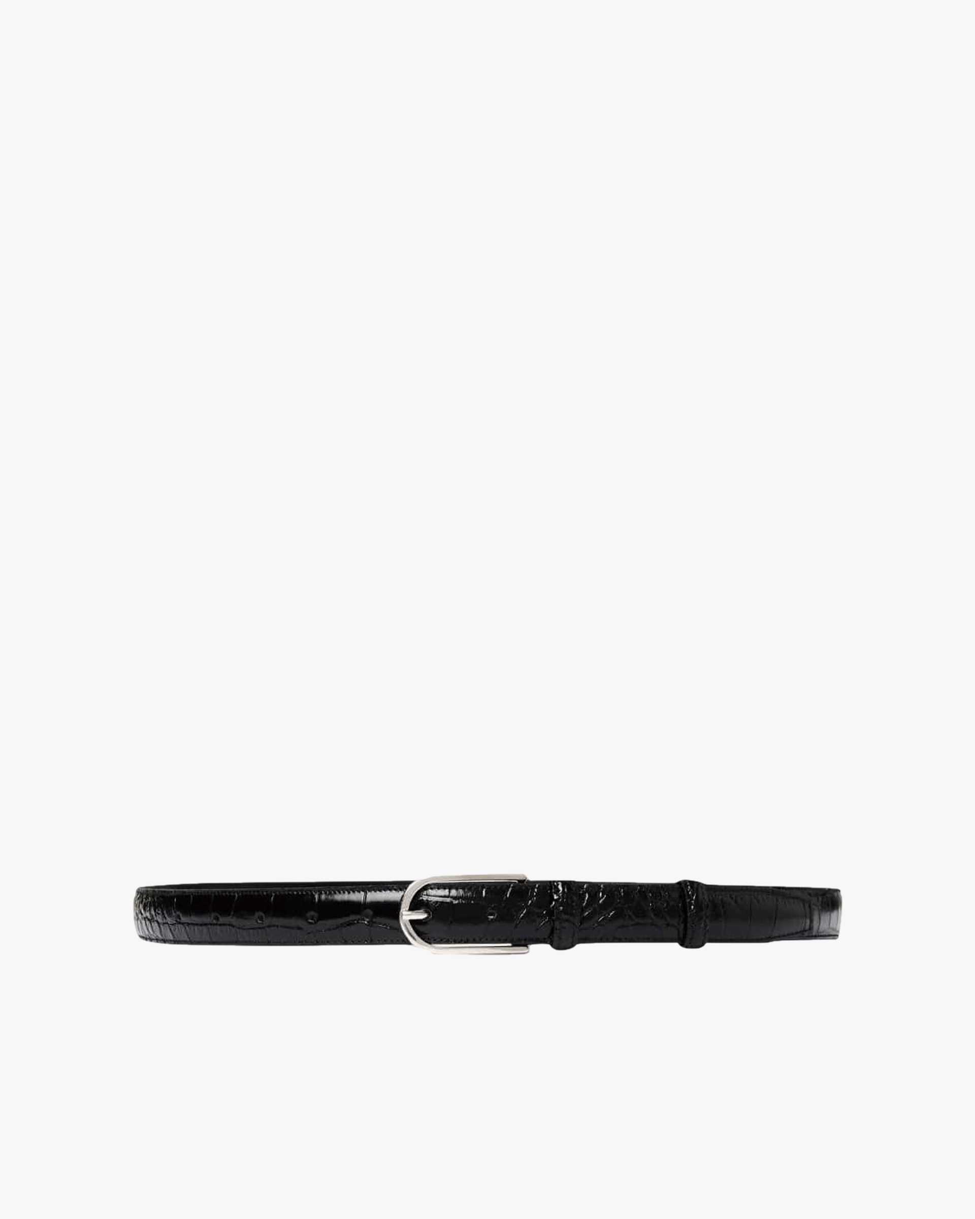 The Classic Belt - Black Croc in Black made by ESSEN