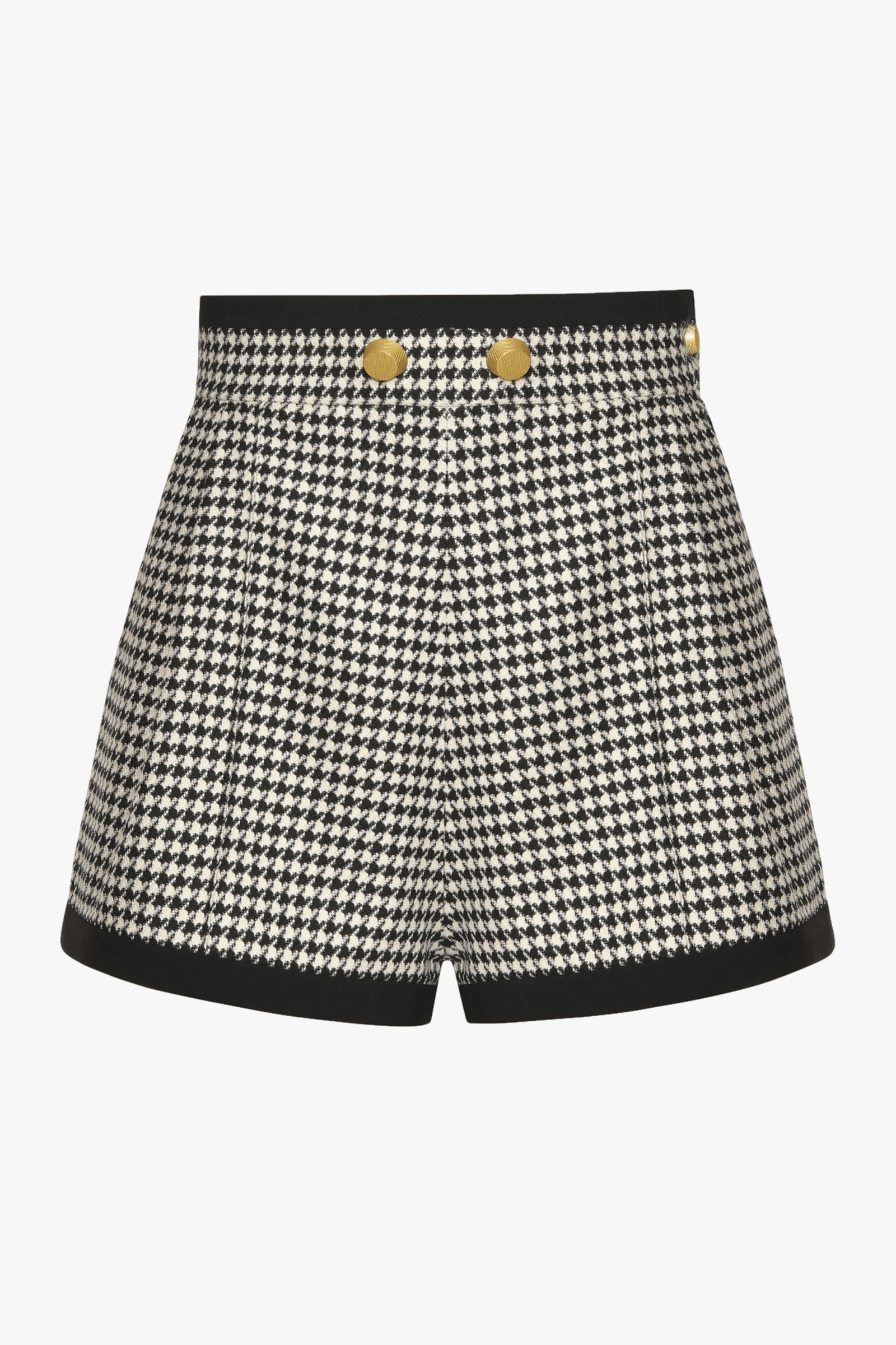 PLEATED HIGH WAISTED SHORTS in Black made by KEBURIA