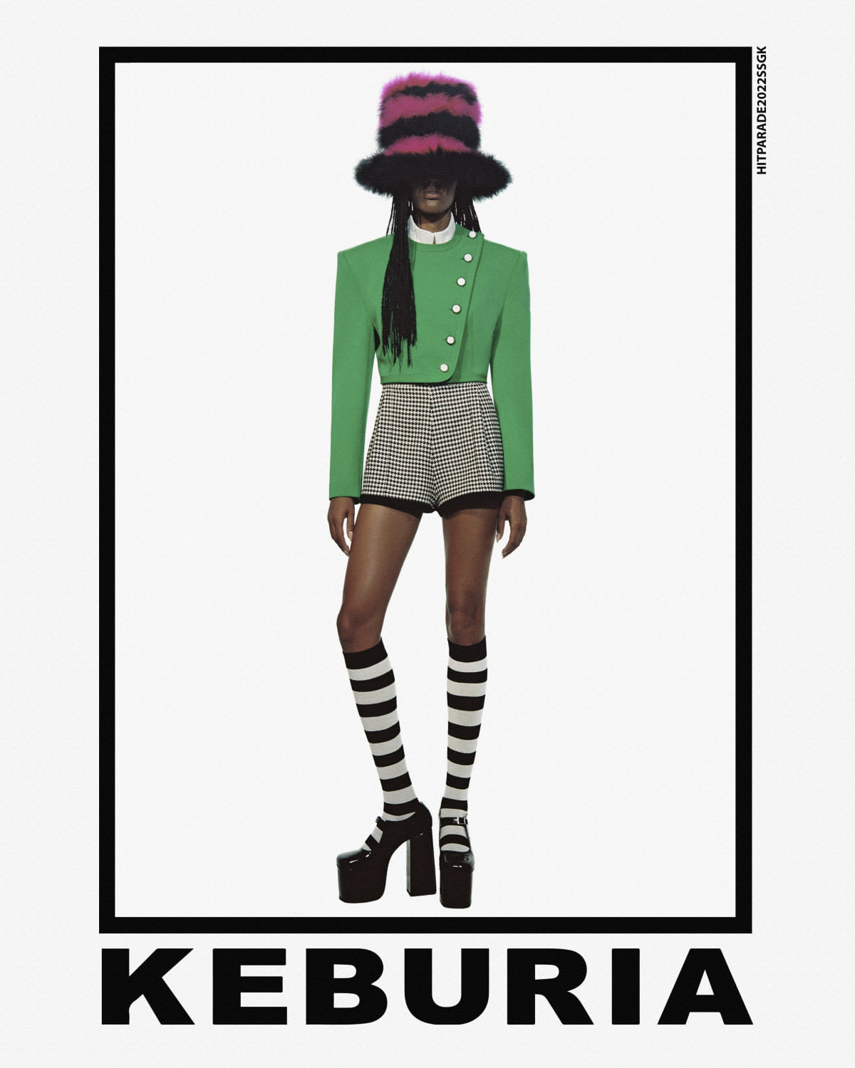 PLEATED HIGH WAISTED SHORTS in Black made by KEBURIA