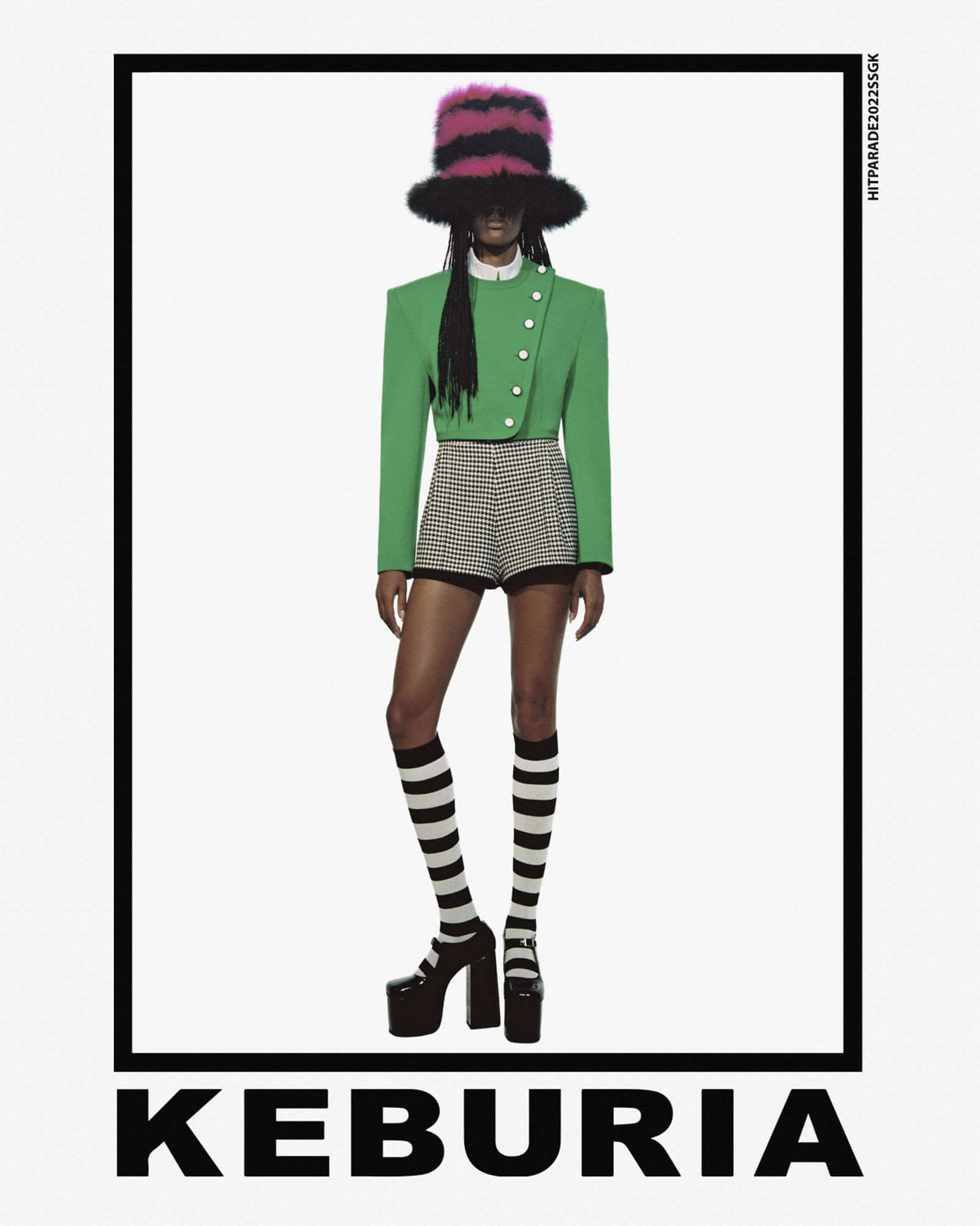 PLEATED HIGH WAISTED SHORTS in Black made by KEBURIA