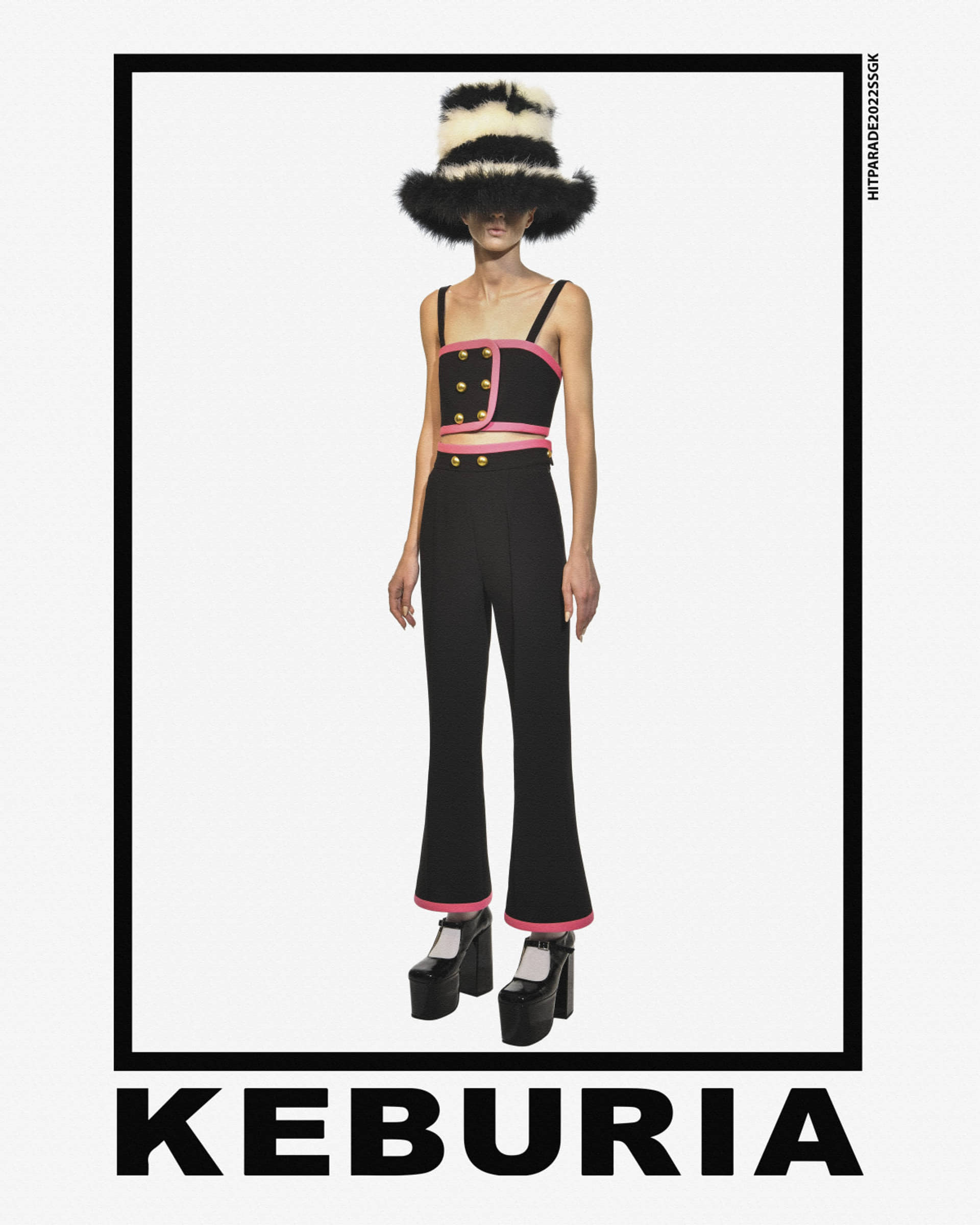 CROPPED FLARE PANTS made by KEBURIA