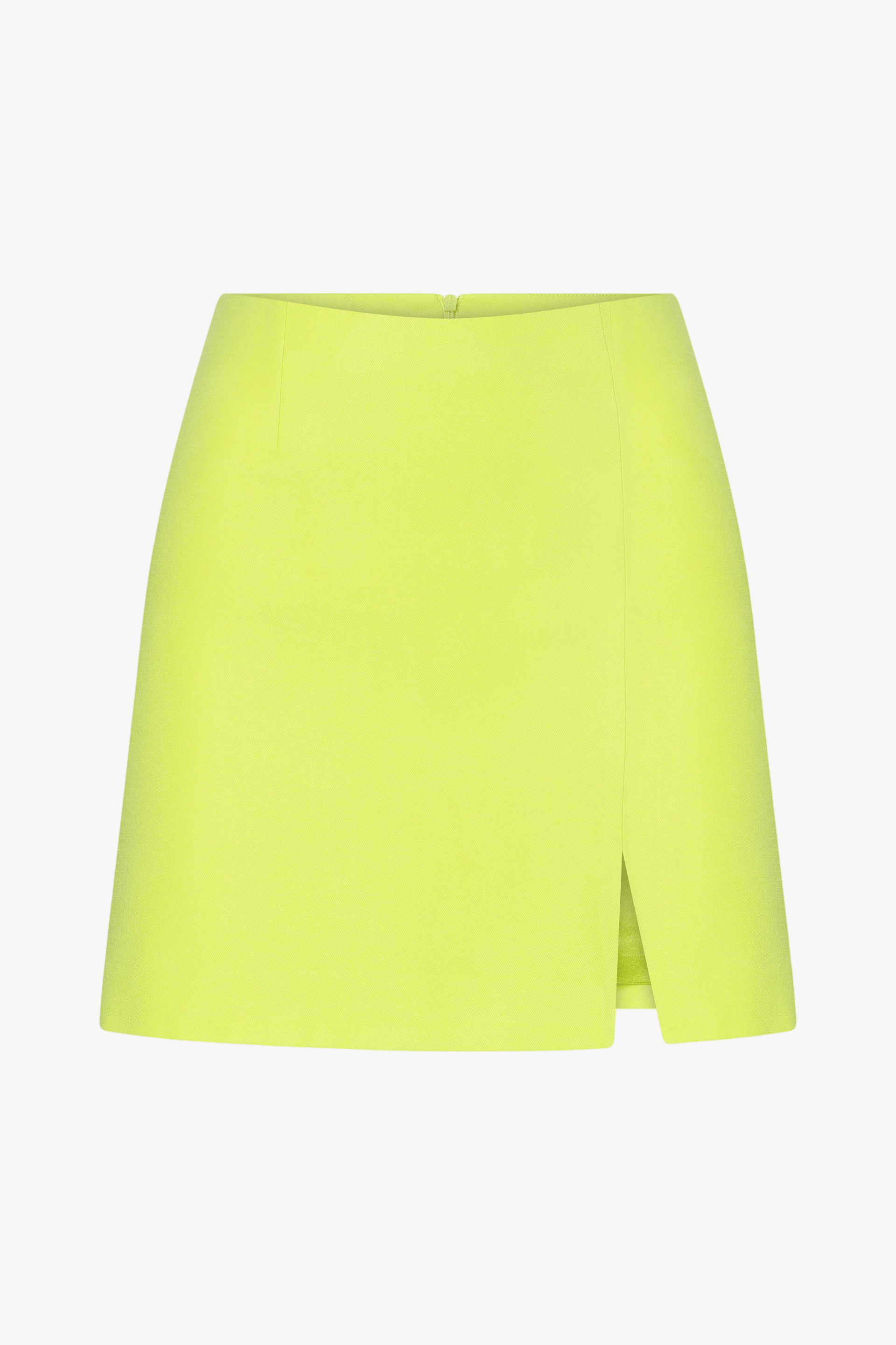 Vance Mini Skirt in Lime made by Nazli Ceren