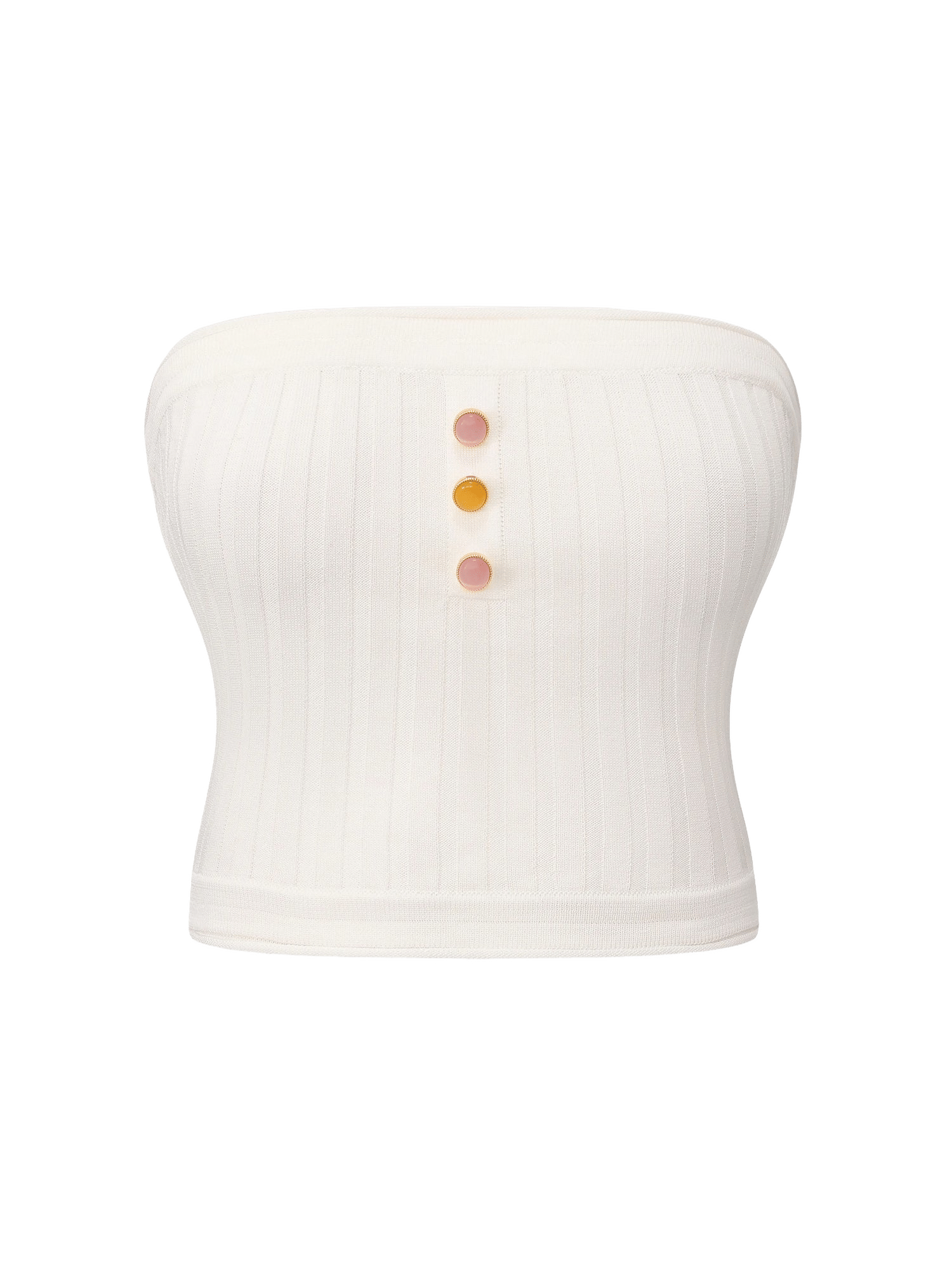 Tessa White Knit Tube Top made by Nana Jacqueline