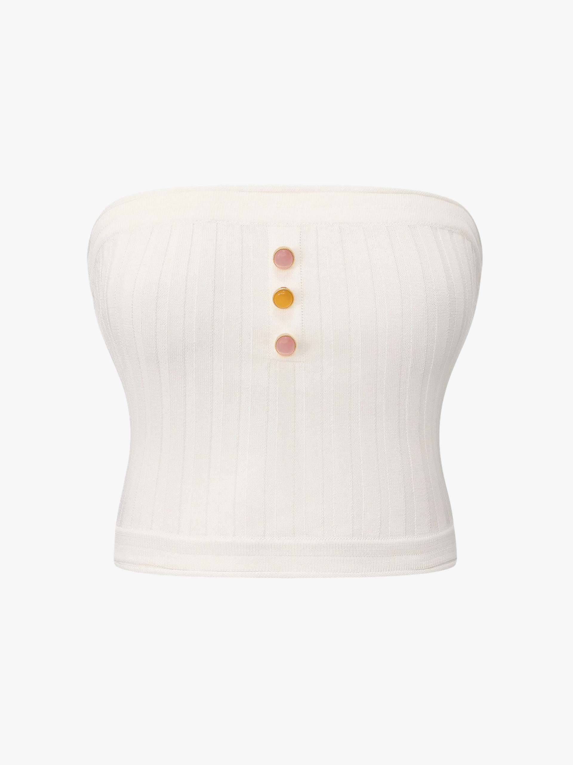 Tessa White Knit Tube Top made by Nana Jacqueline