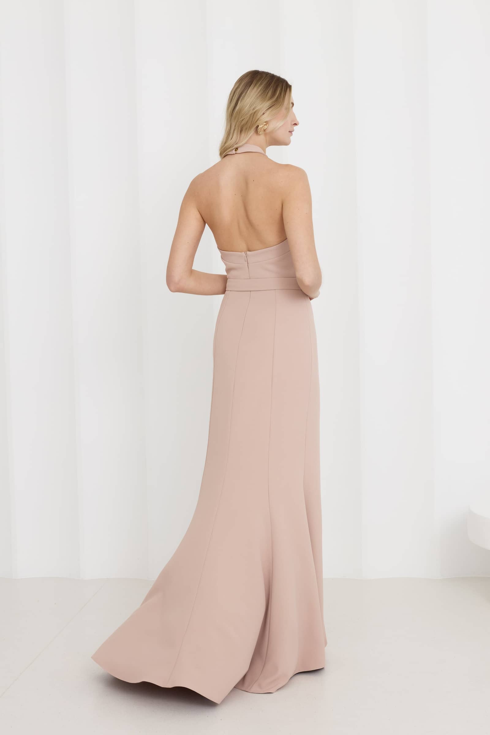 GISEL Dusty Rose Off-Shoulder Long Evening Dress made by UNDRESS