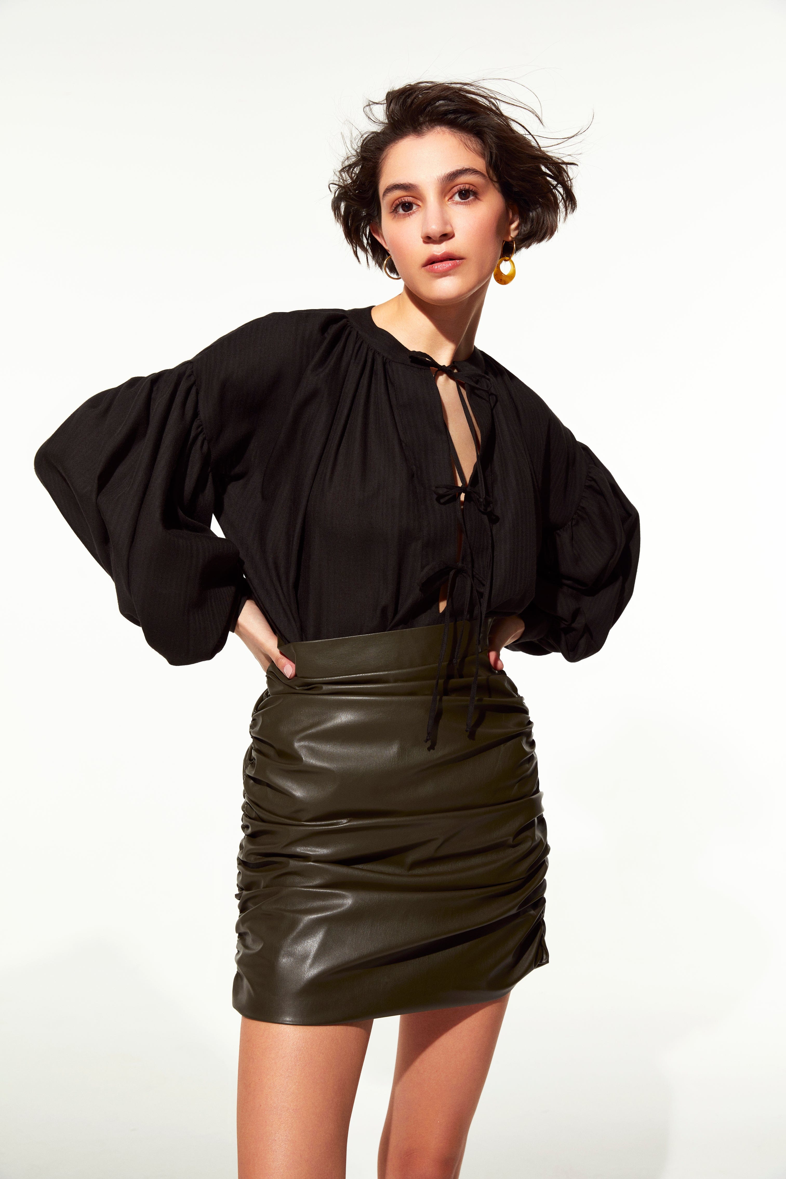 Eve Shirt in Black made by Nazli Ceren