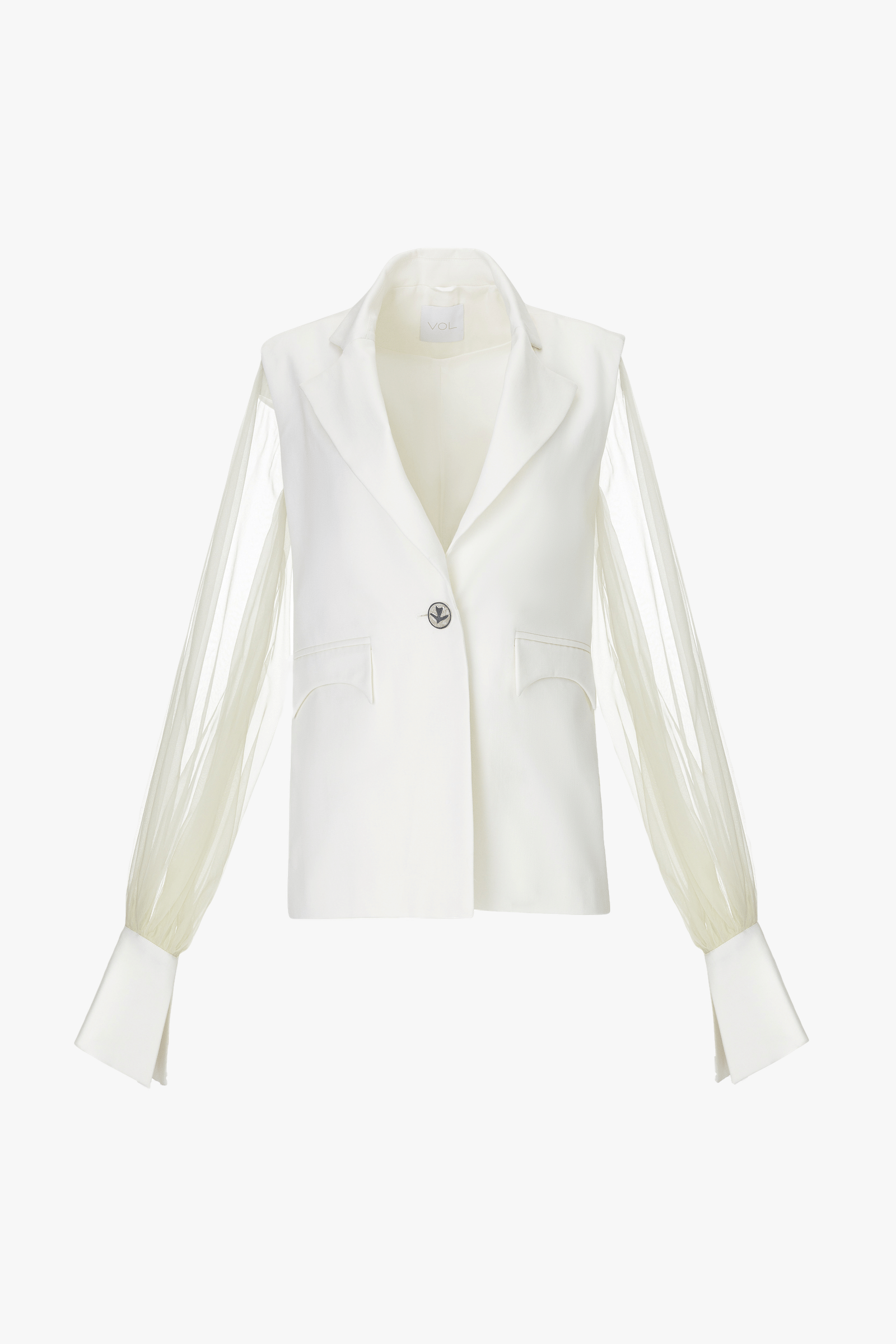 Fly Free Jacket in White made by Vestiaire d'un Oiseau Libre