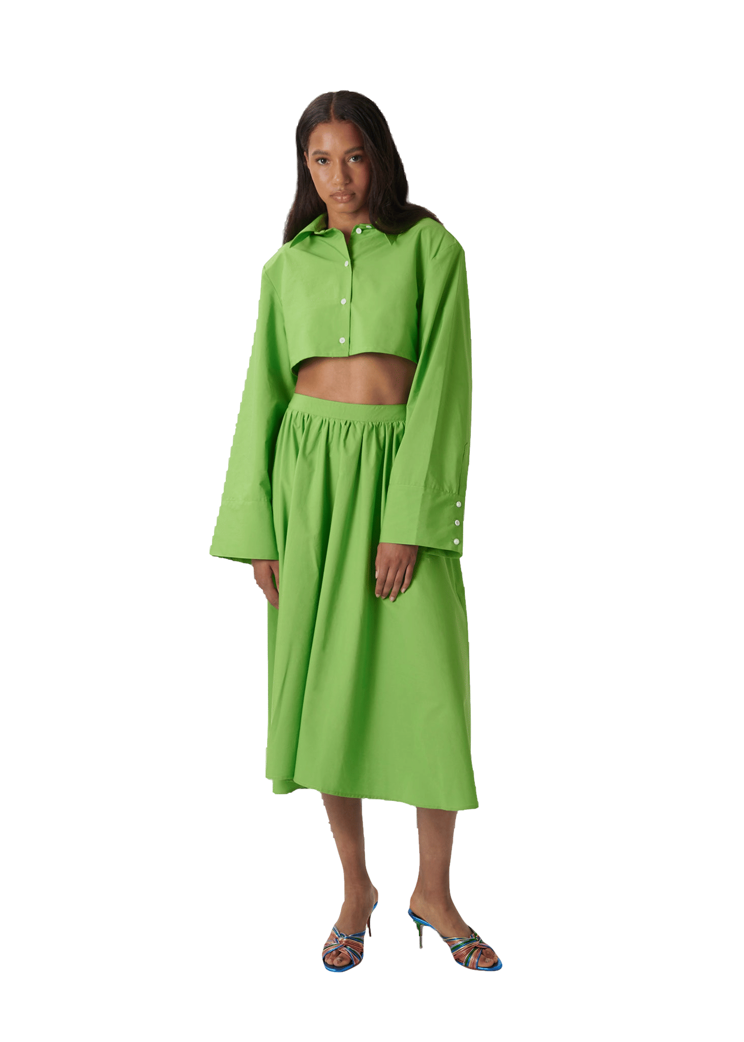 Harper Shirt in Green made by AÉRYNE