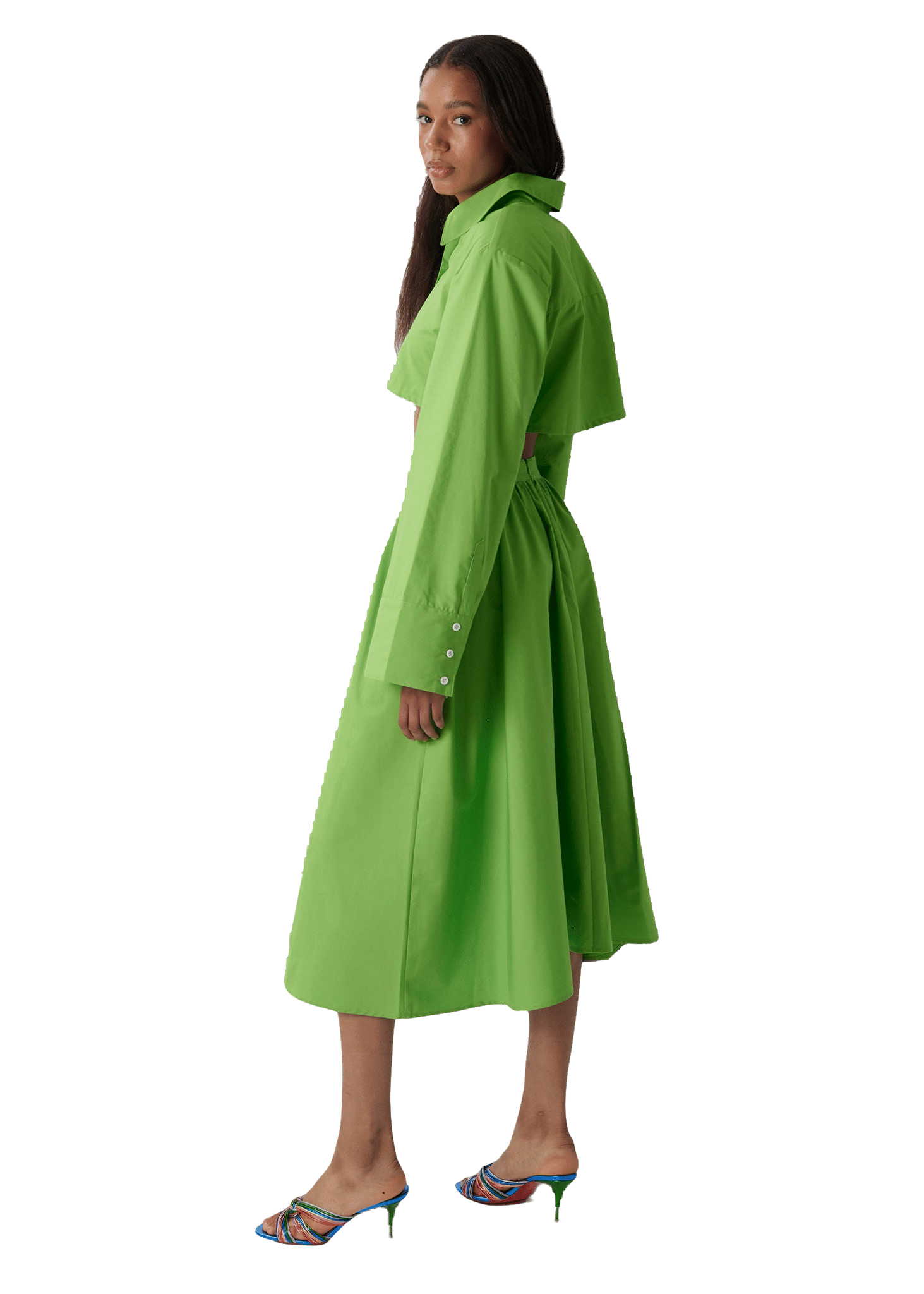 Harper Shirt in Green made by AÉRYNE