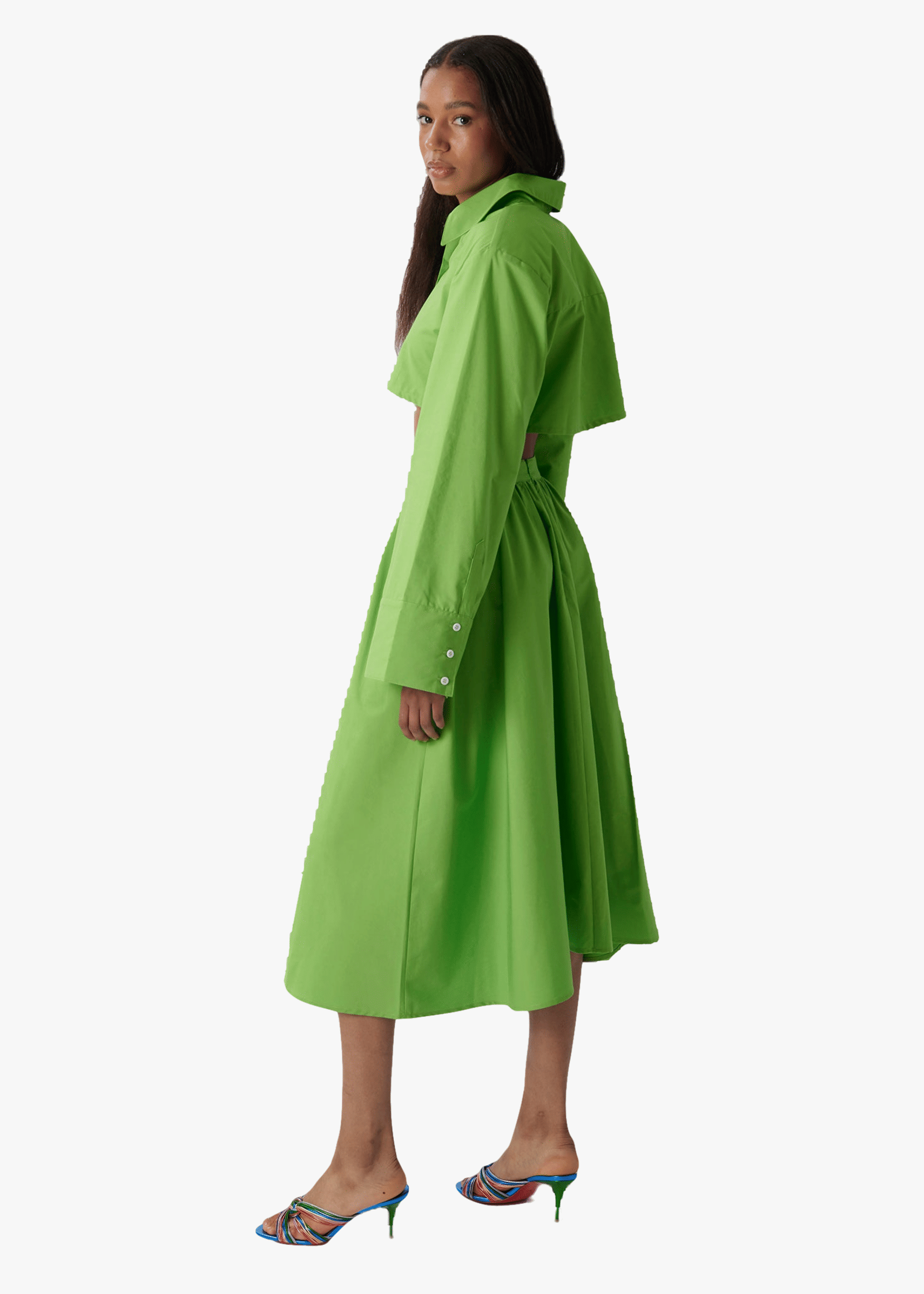 Harper Shirt in Green made by AÉRYNE