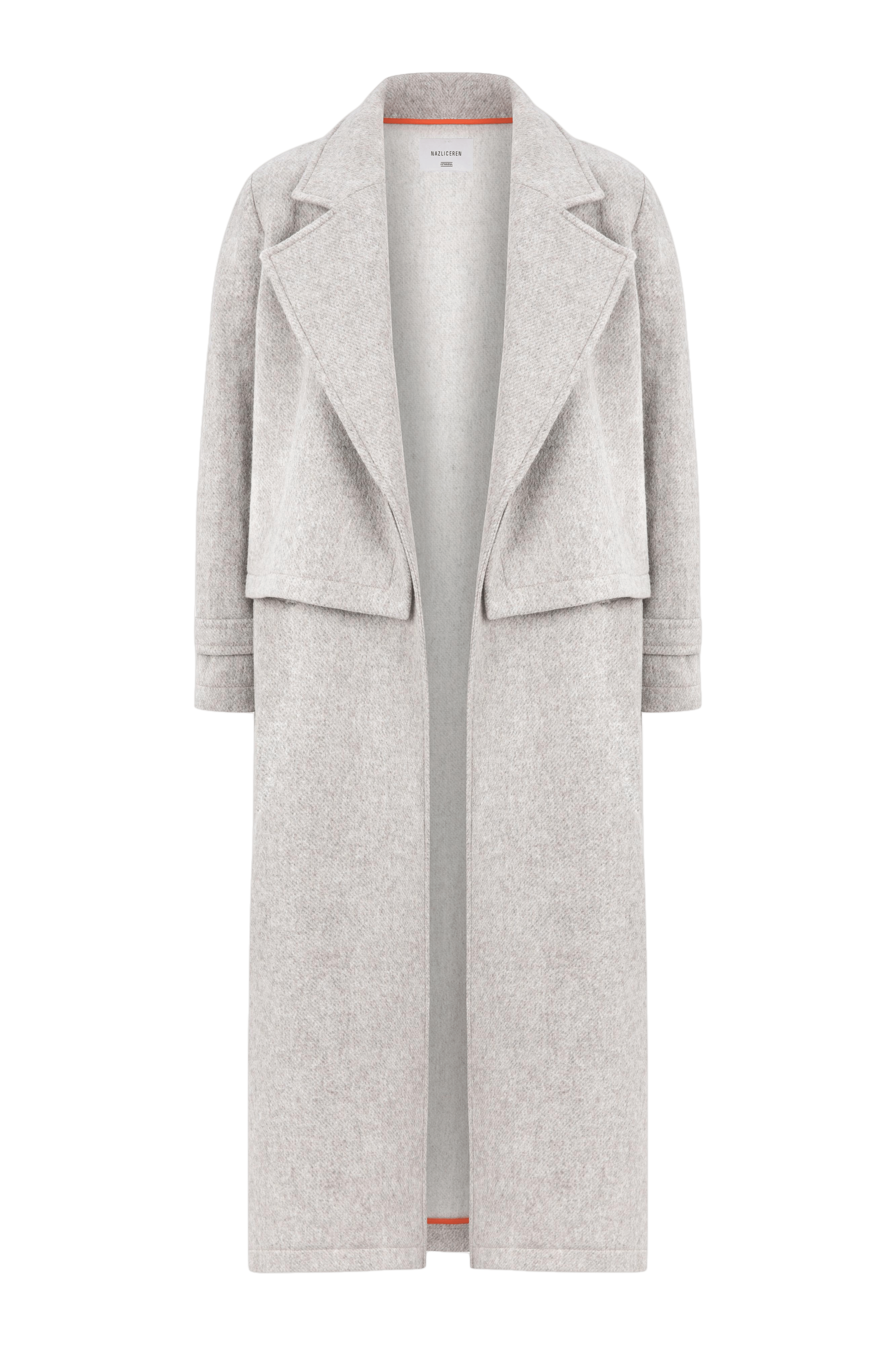 Isha Wool Blend Long Coat made by Nazli Ceren