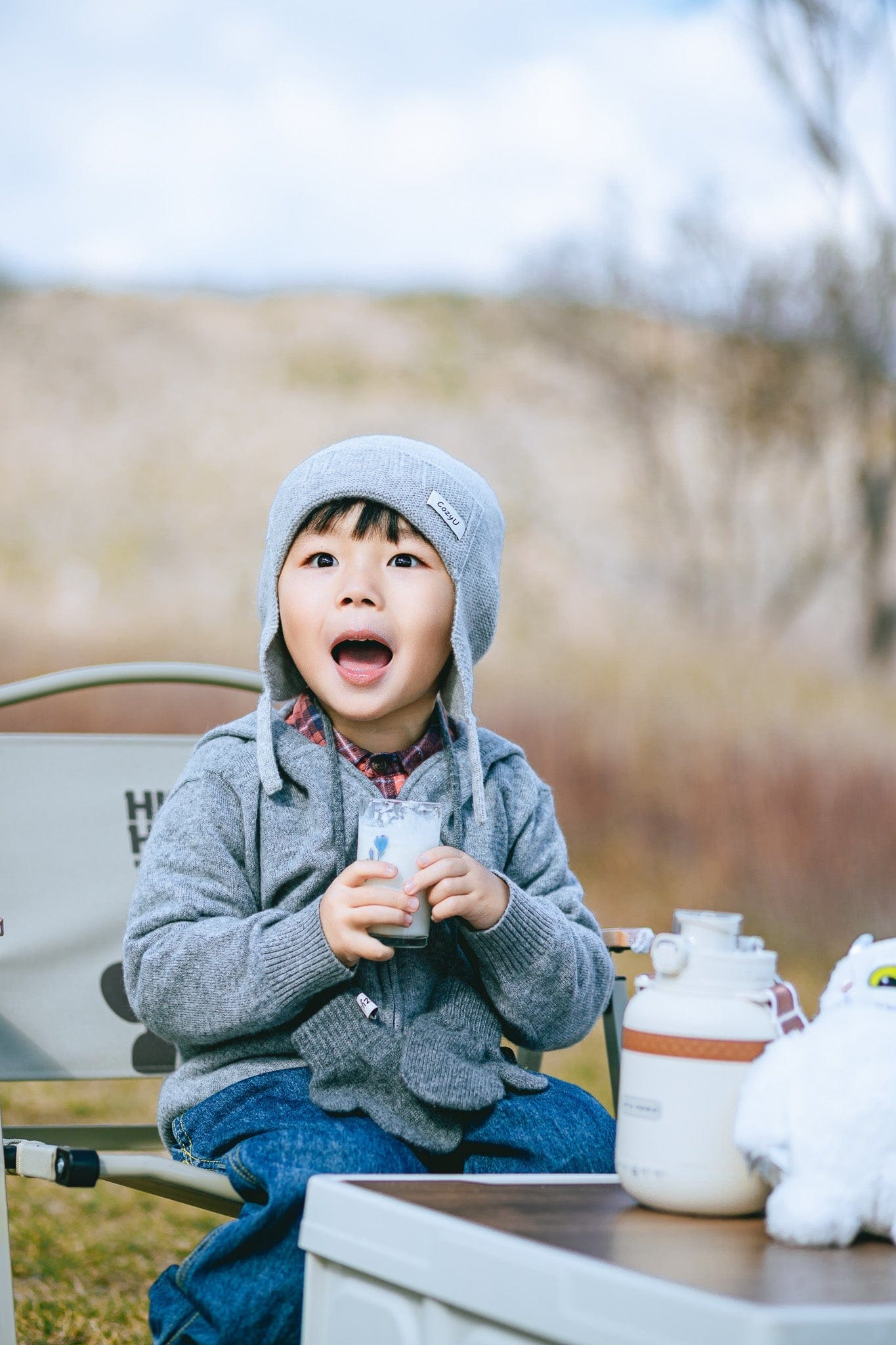 Gift Box | Grey Hat-Mittens Bundle made by CozyU