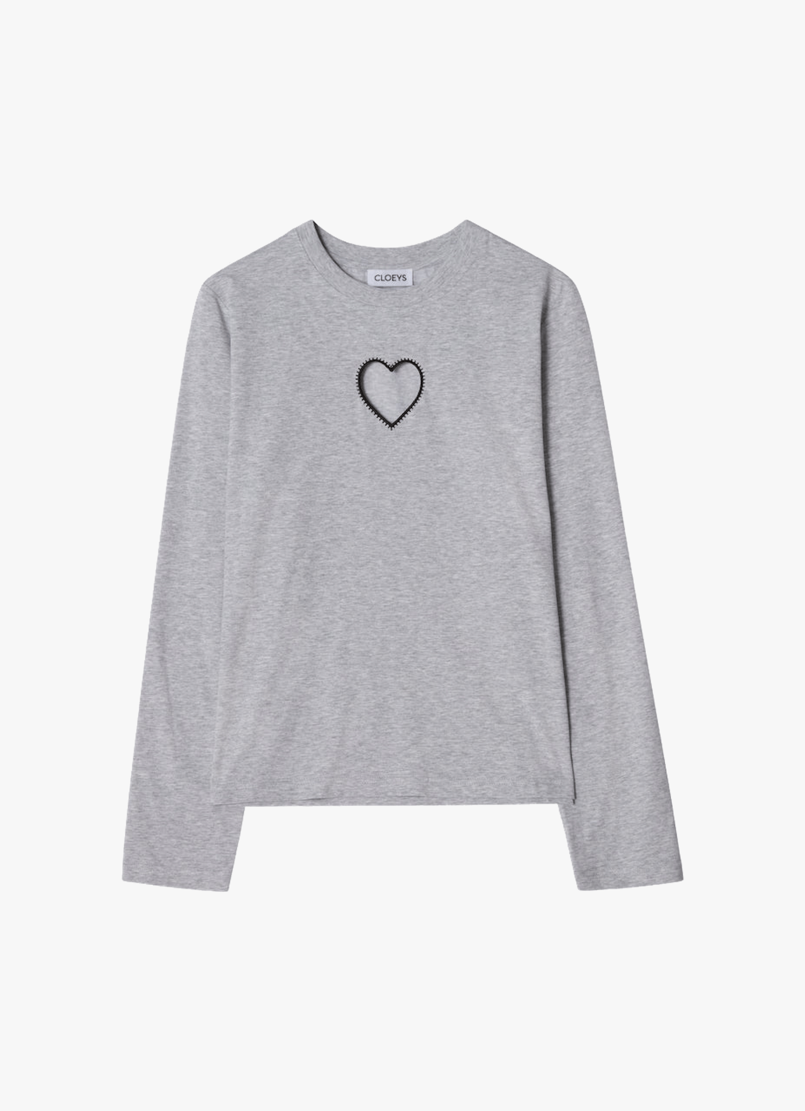 Heart Long Sleeve T-shirt Grey made by CLOEYS