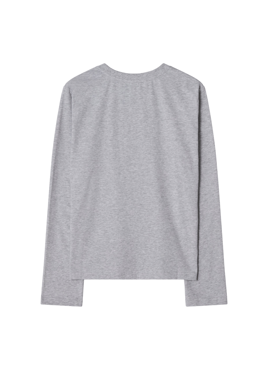Heart Long Sleeve T-shirt Grey made by CLOEYS