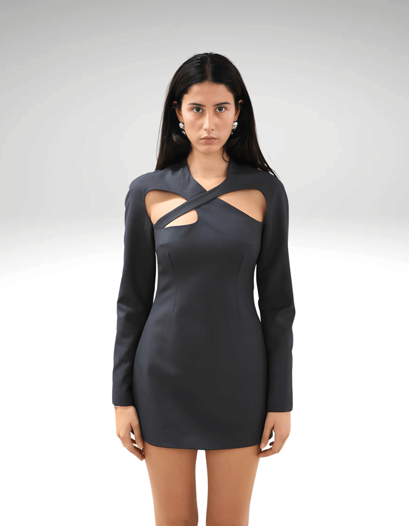 MISA Wool Blend Short Dress made by MAET