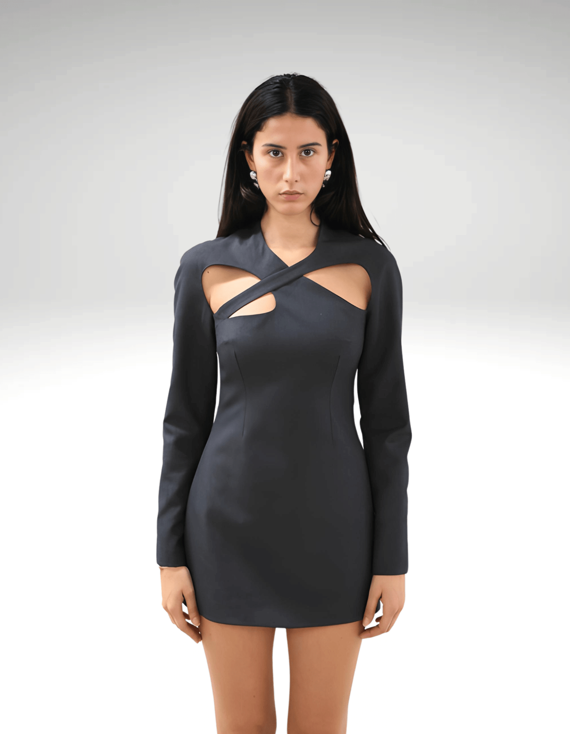 MISA Wool Blend Short Dress made by MAET