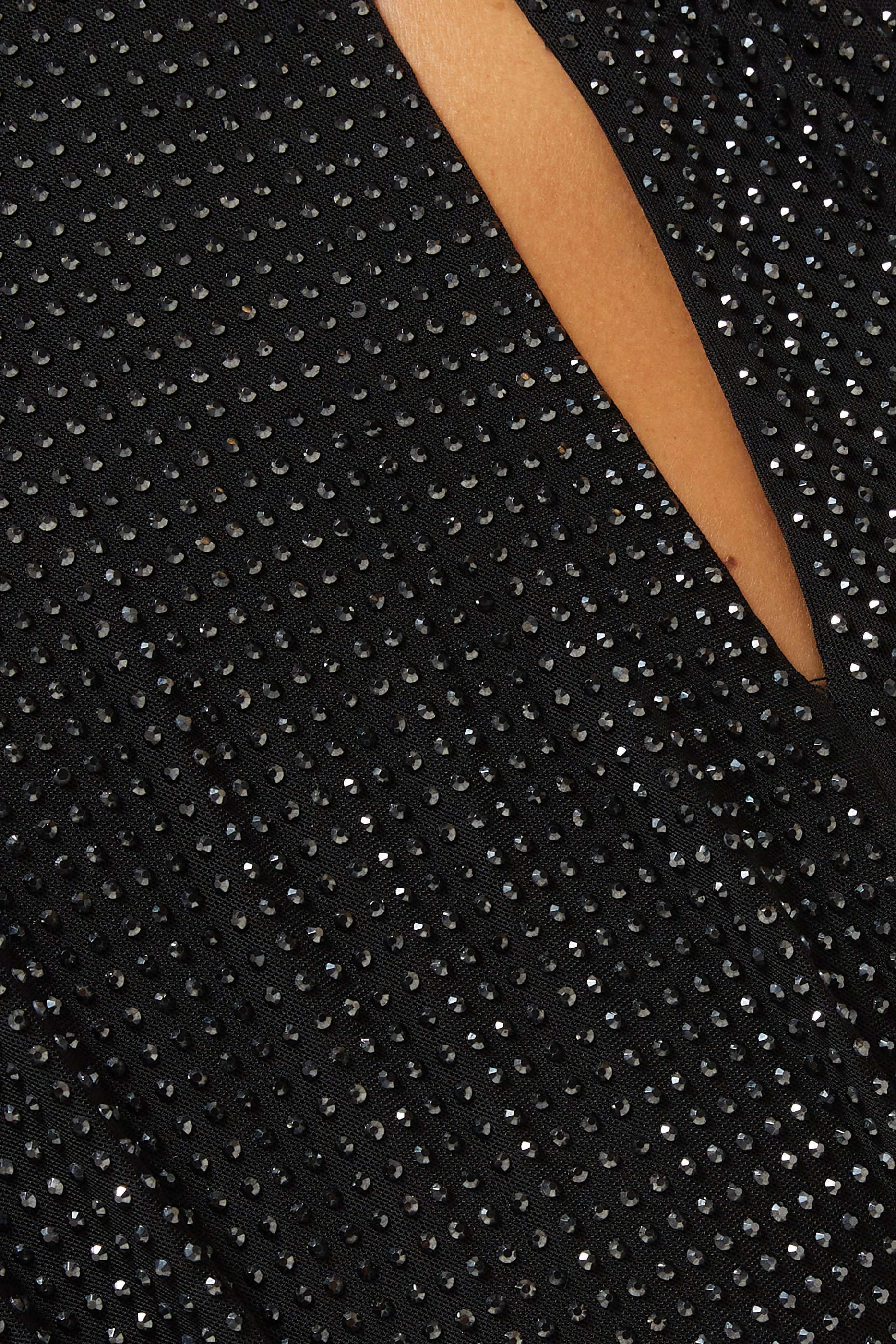 Black Crystals Draped Dress made by Daniele Morena