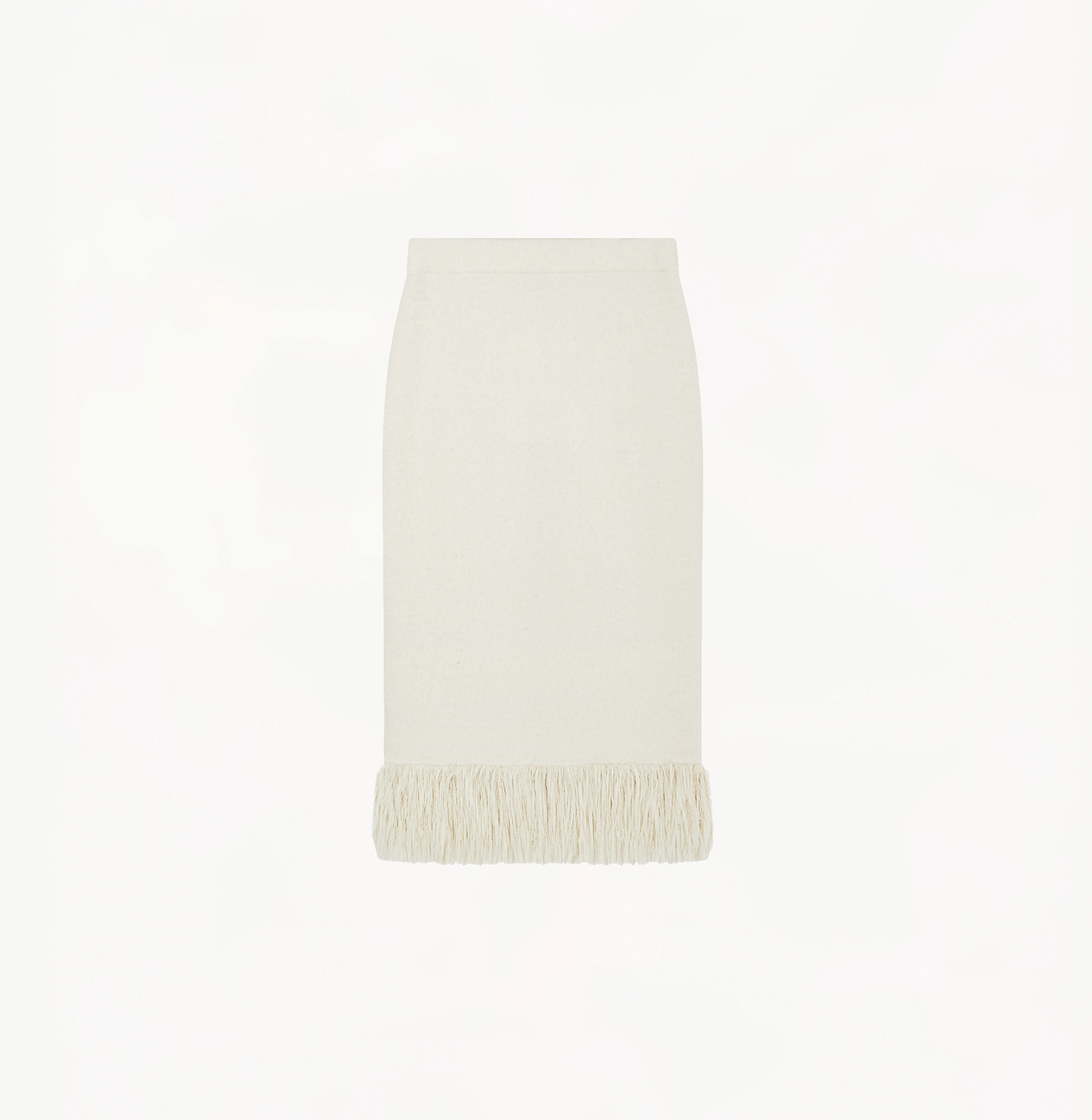 FRINGED CASHMERE-BLEND STRAIGHT SKIRT made by CRUSH Collection