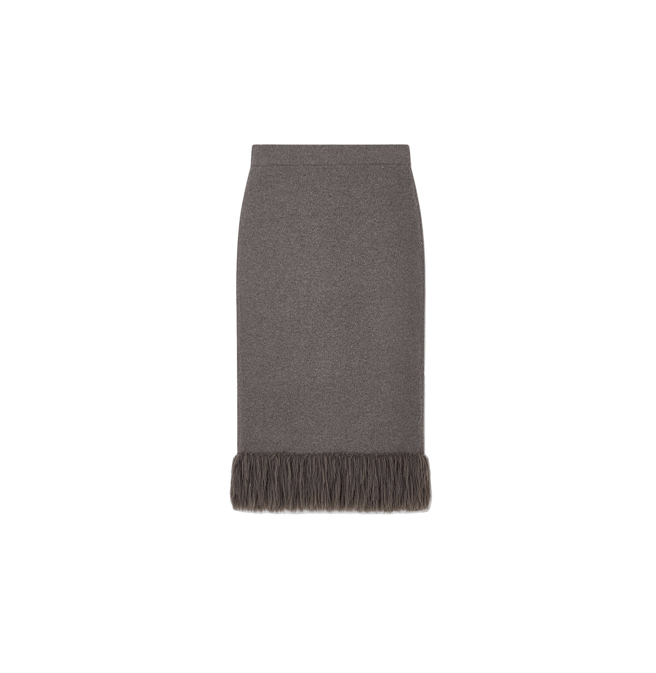 FRINGED CASHMERE-BLEND STRAIGHT SKIRT made by CRUSH Collection
