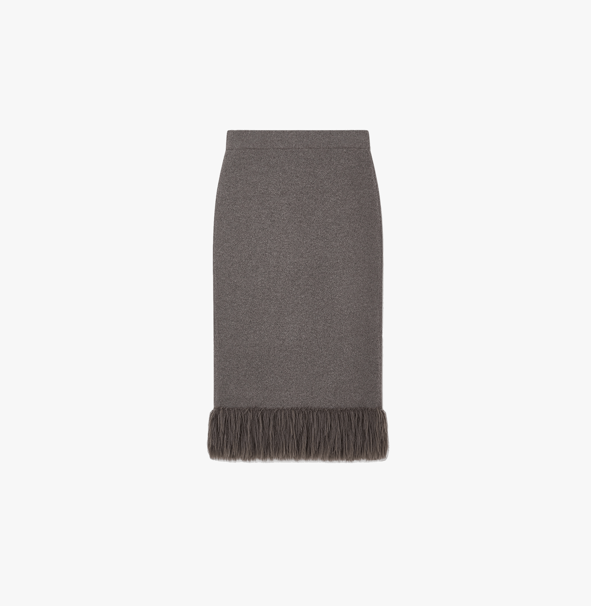 FRINGED CASHMERE-BLEND STRAIGHT SKIRT made by CRUSH Collection