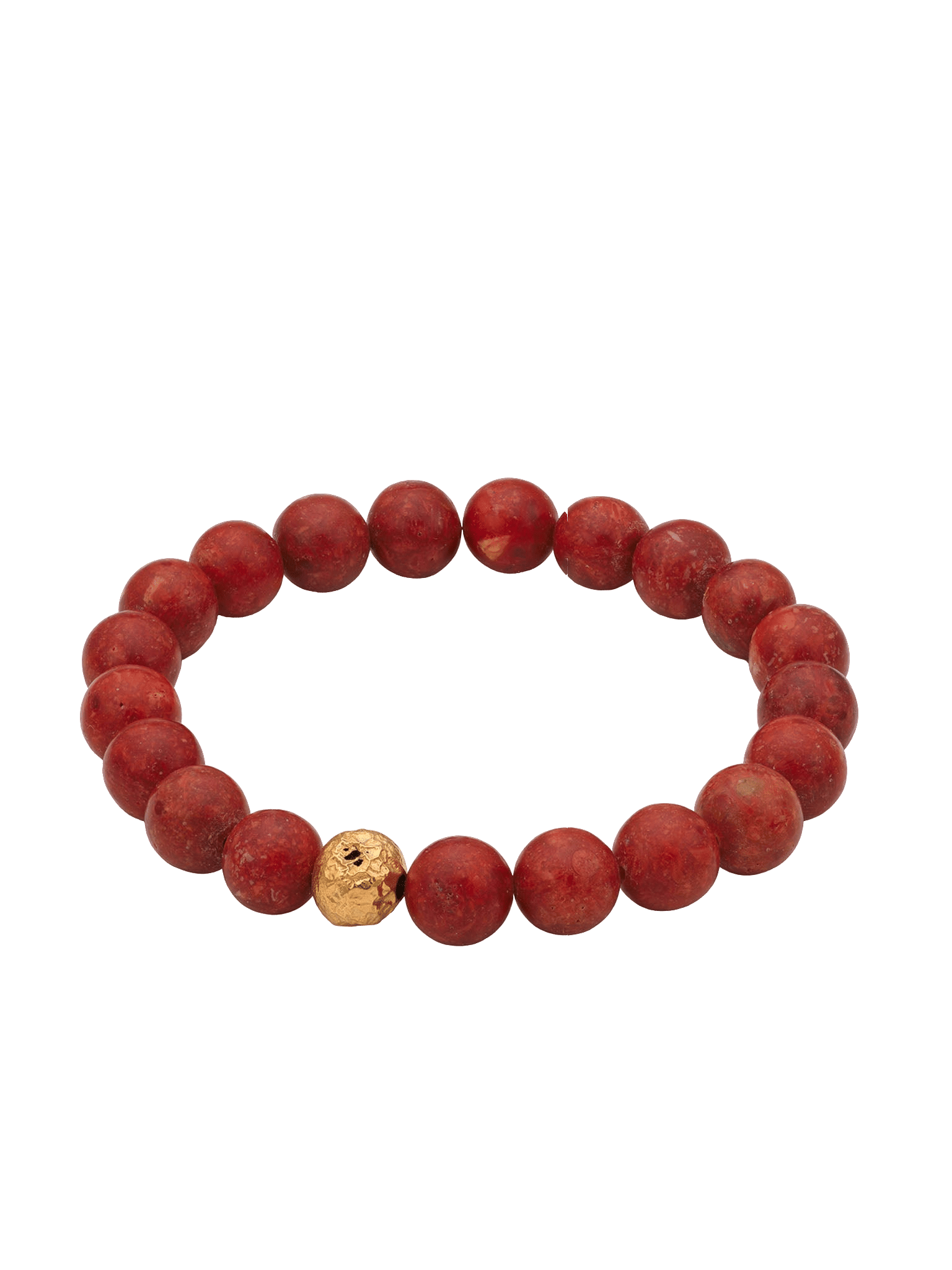 Coral Fireball Bracelet made by Eva Remenyi