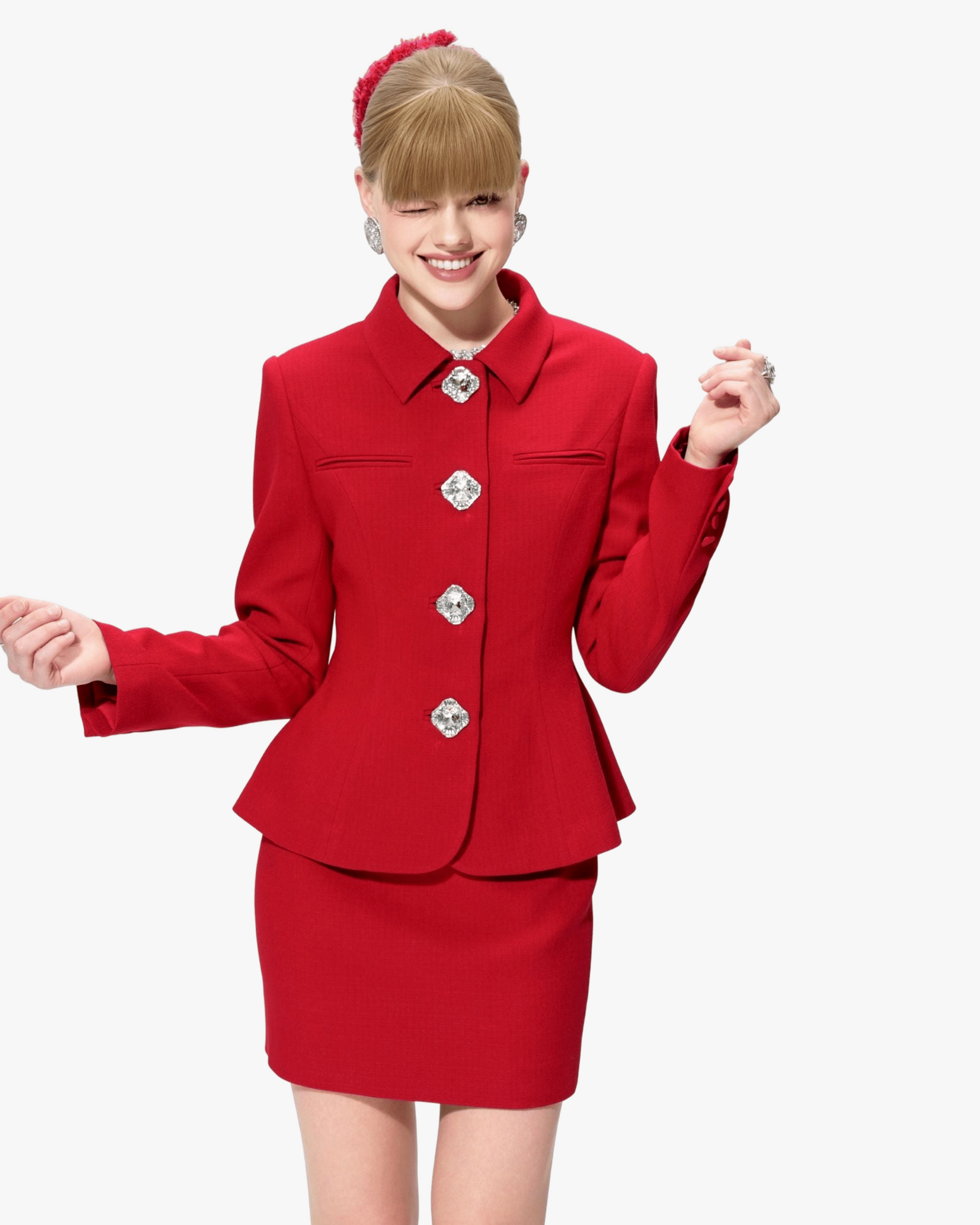 Vanessa Skirt (Red) made by Nana Jacqueline