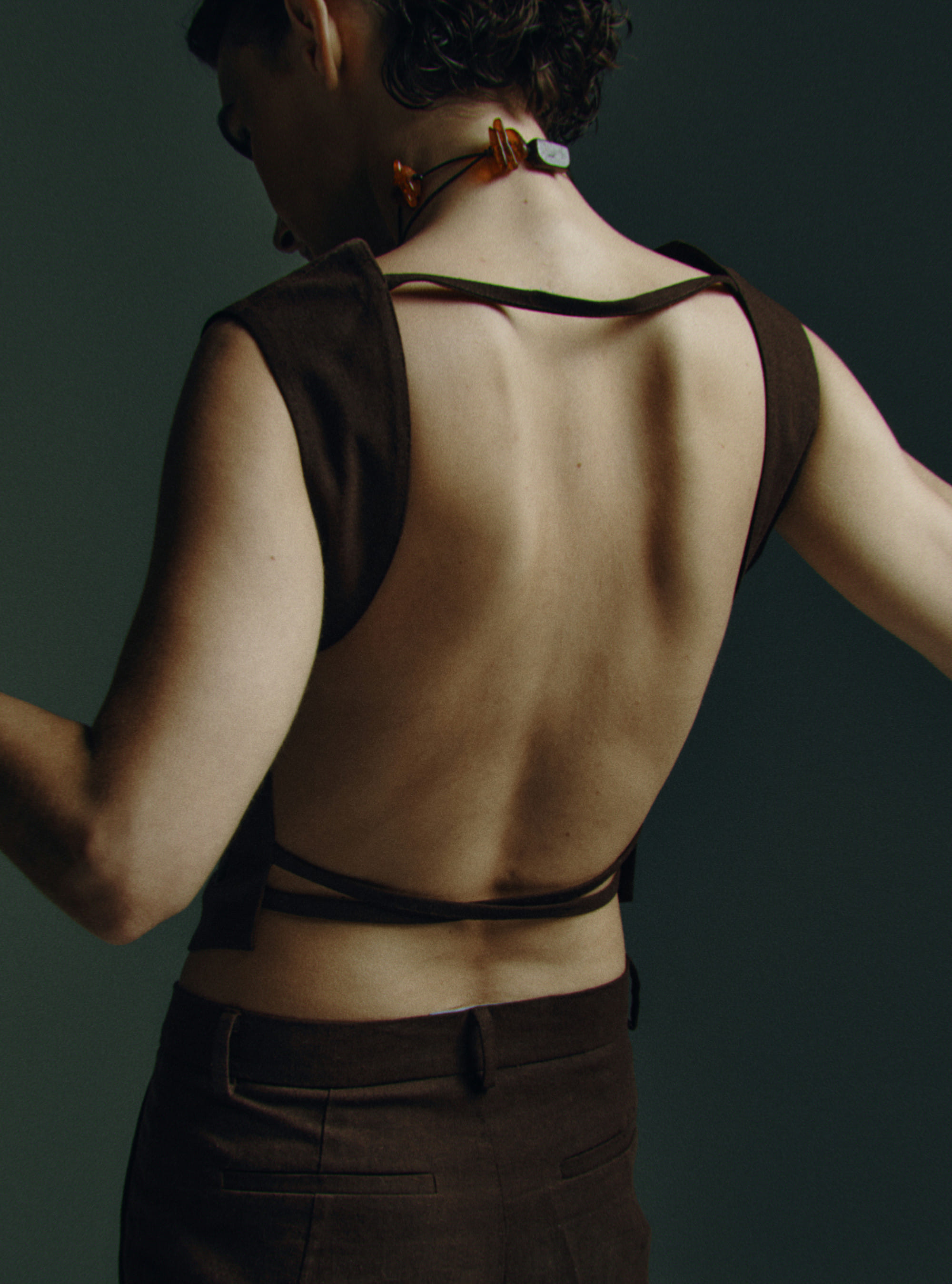 Driftwood suit vest made by Wiktoria Frankowska