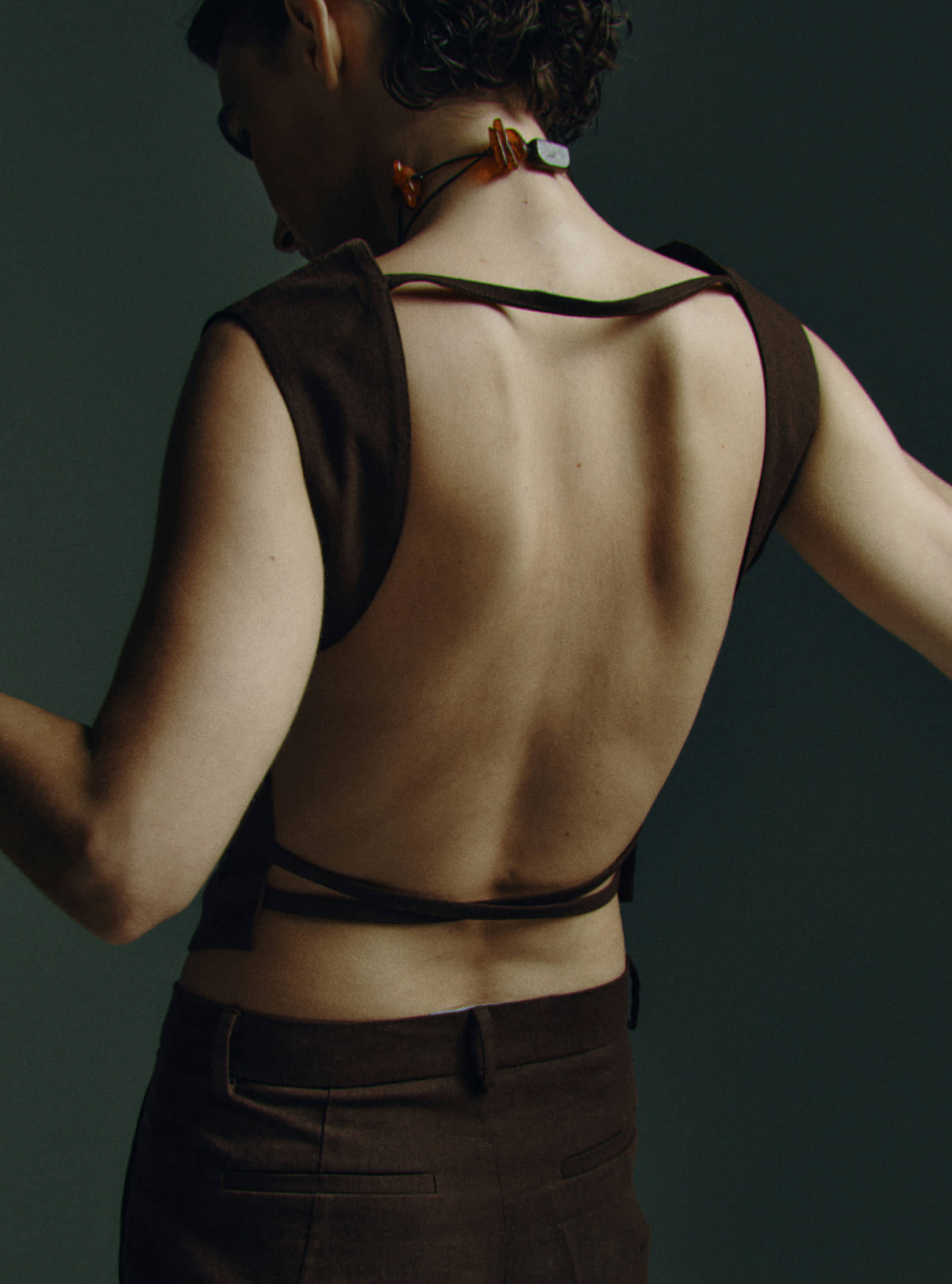 Driftwood suit vest made by Wiktoria Frankowska