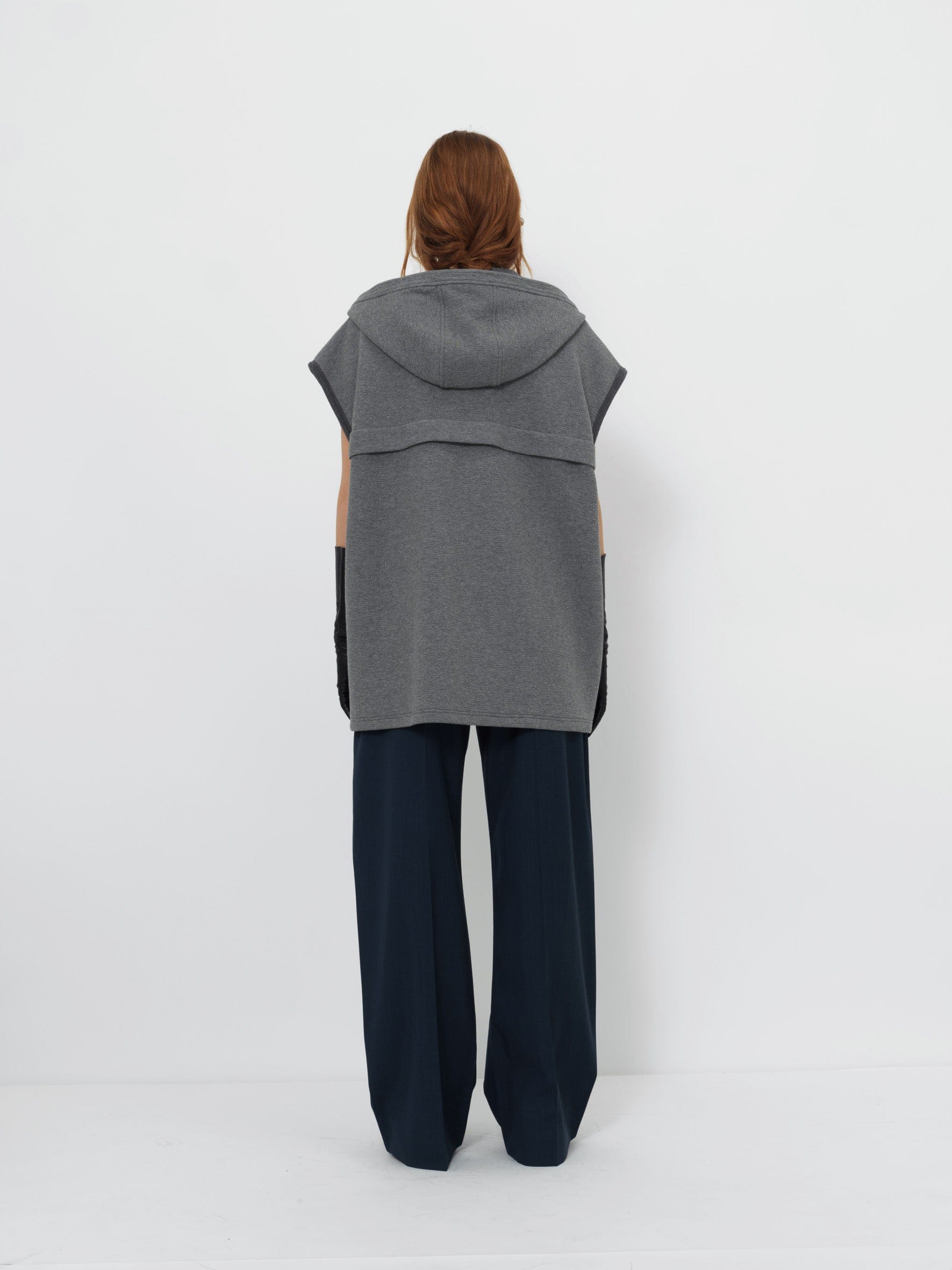 HEAVYWEIGHT HOODED VEST WITH UTILITY POCKETS made by YIBRI