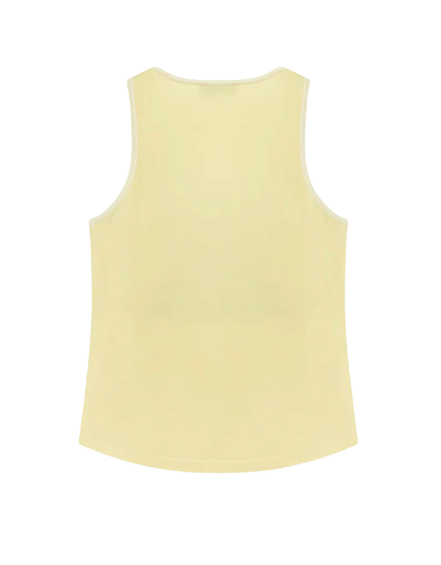 SPORTY JACQUARD TANK TOP in Yellow made by CRUSH Collection