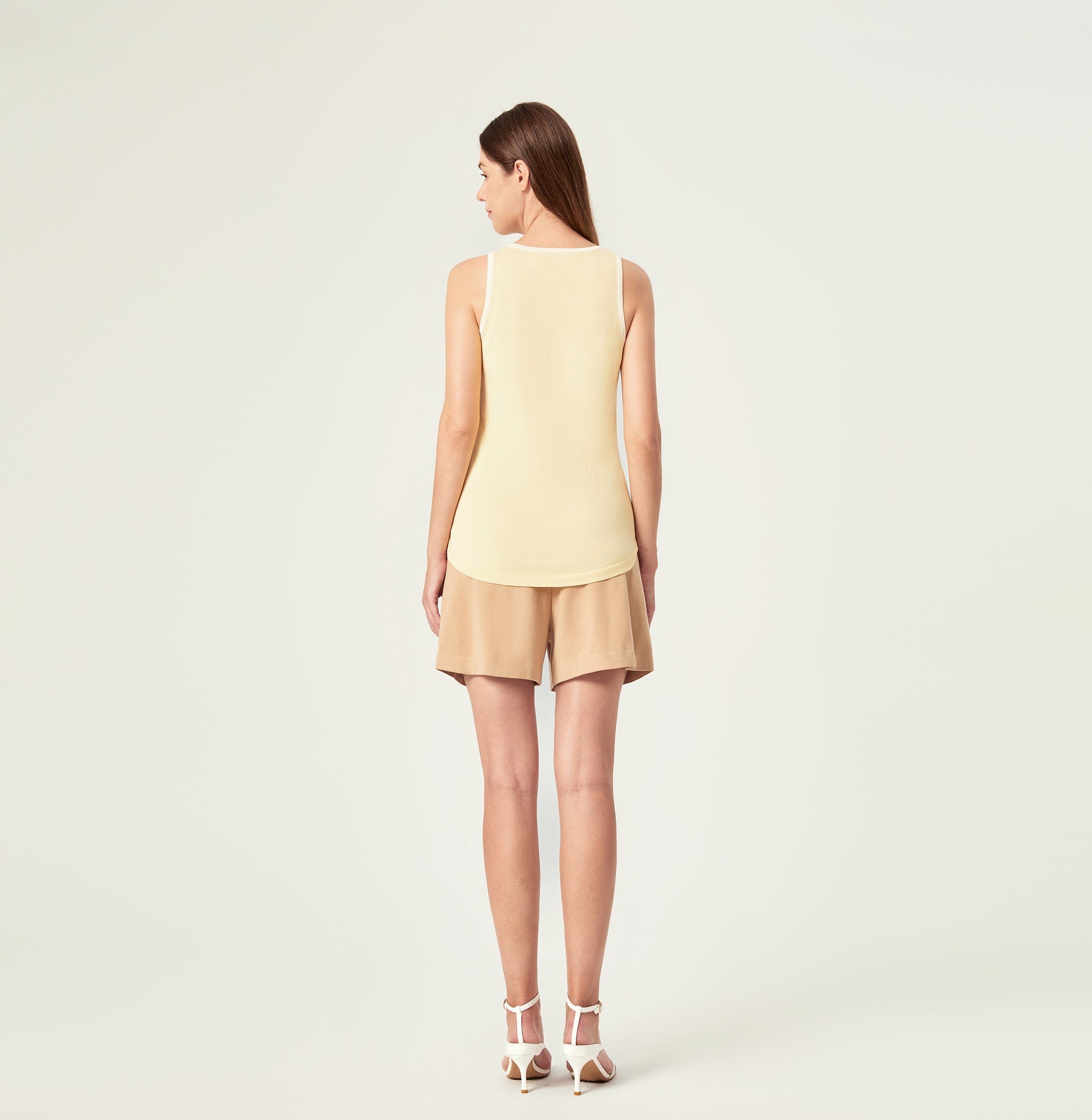 SPORTY JACQUARD TANK TOP in Yellow made by CRUSH Collection