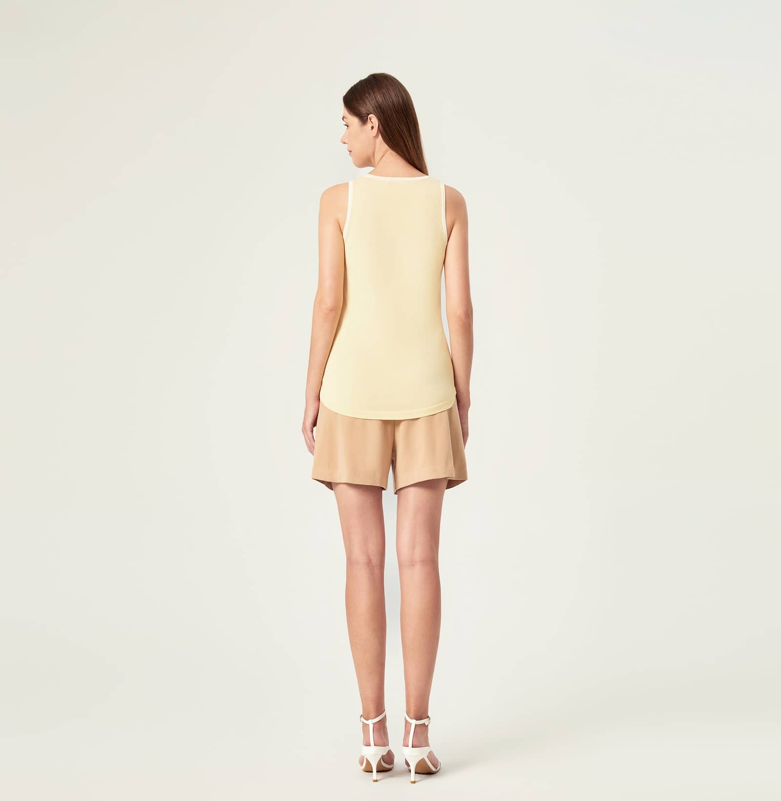 SPORTY JACQUARD TANK TOP in Yellow made by CRUSH Collection