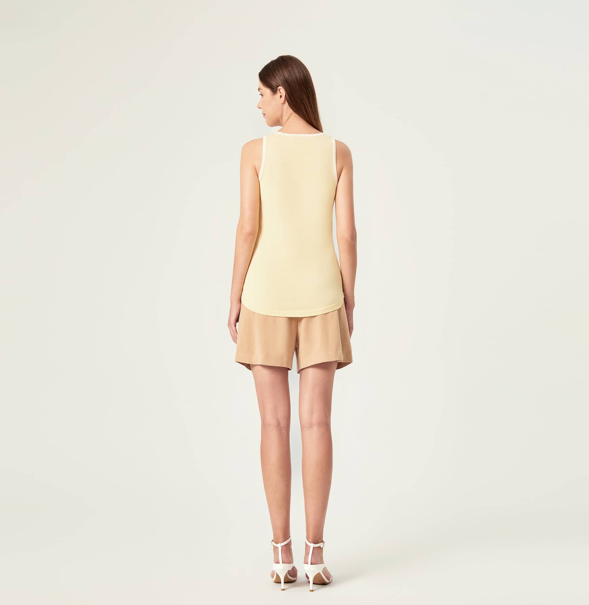 SPORTY JACQUARD TANK TOP in Yellow made by CRUSH Collection