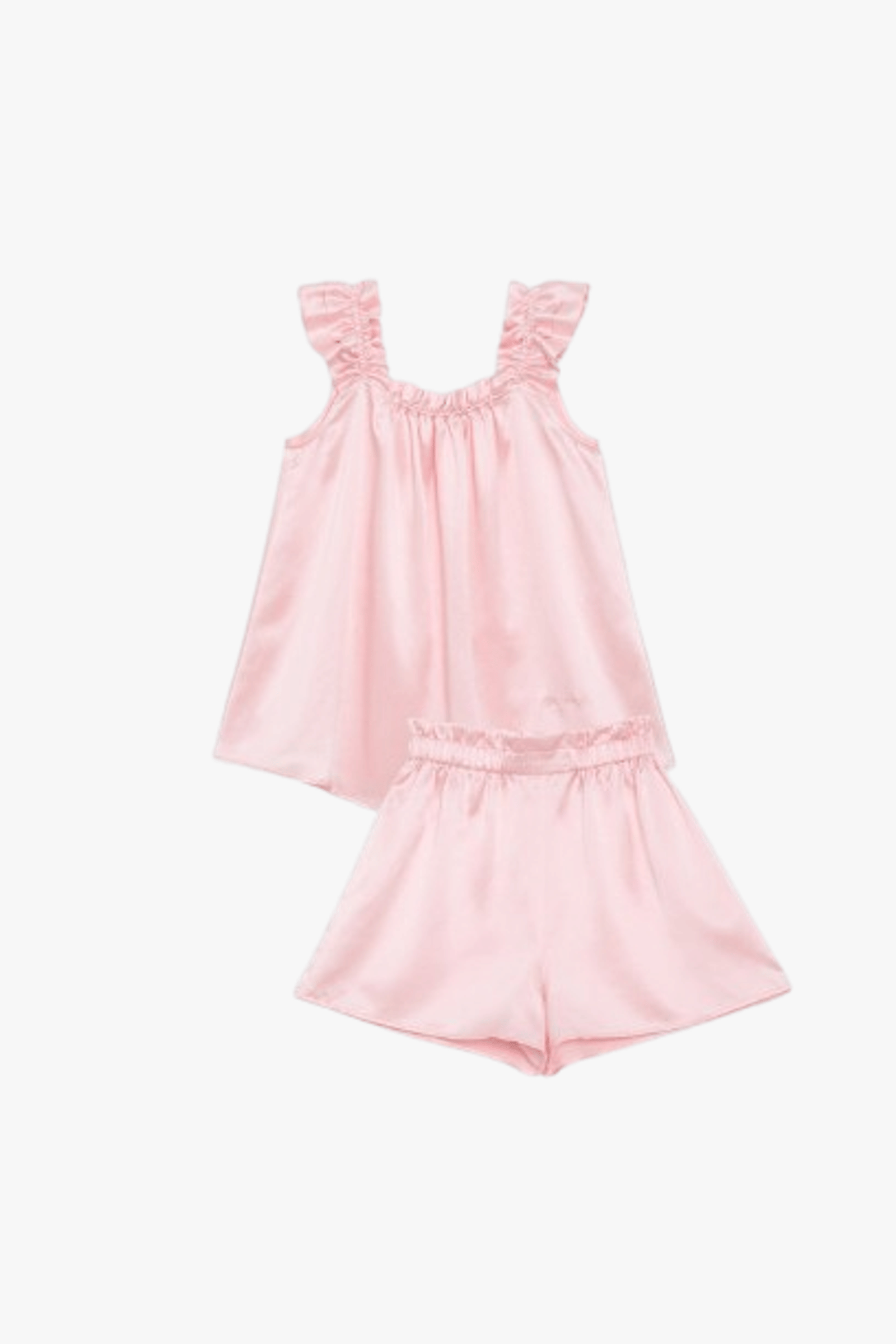 Blooming Kid's Short Pajama Set in Carnation Pink made by MANITO