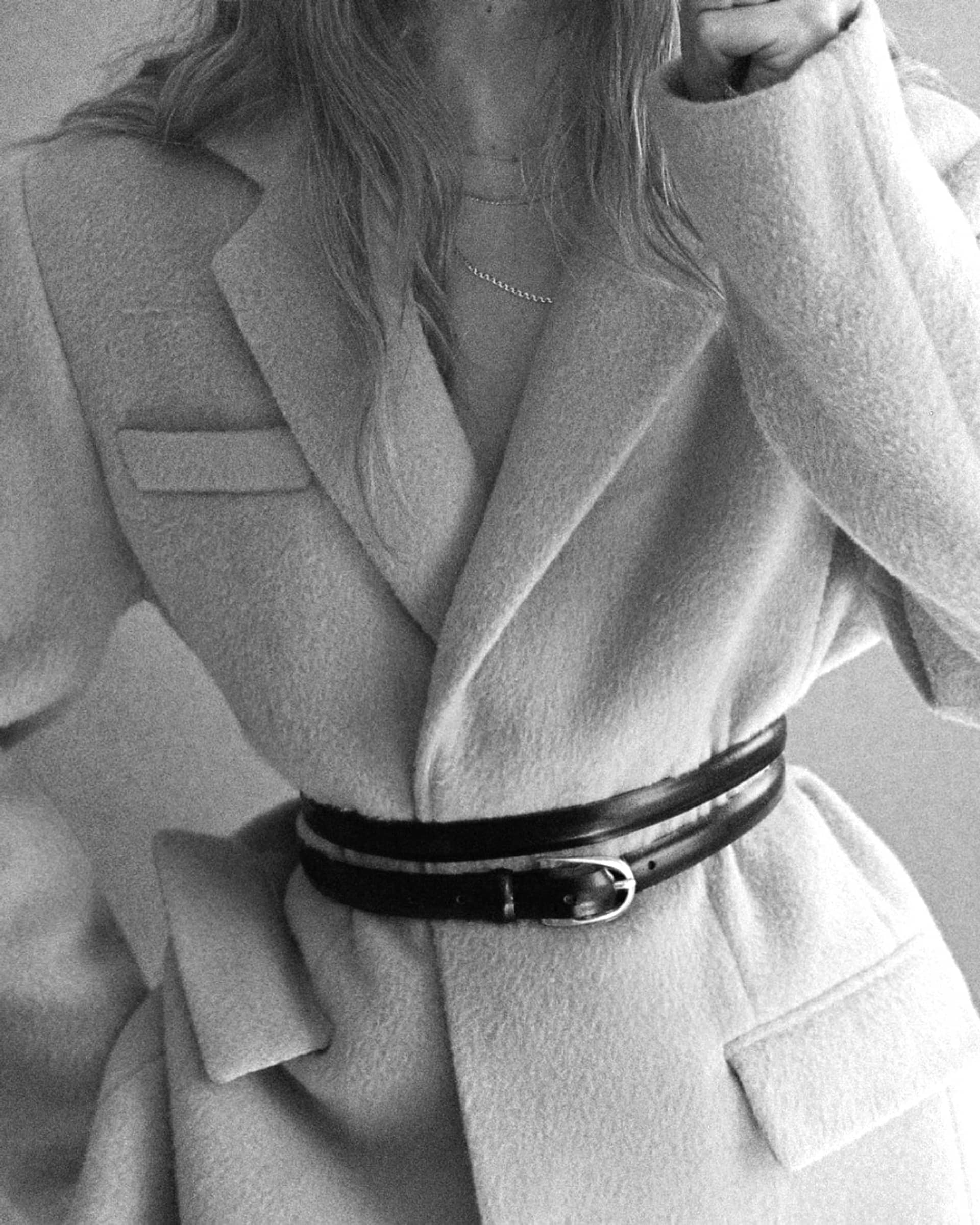 The Double Wrap Belt - Black in Black made by ESSEN