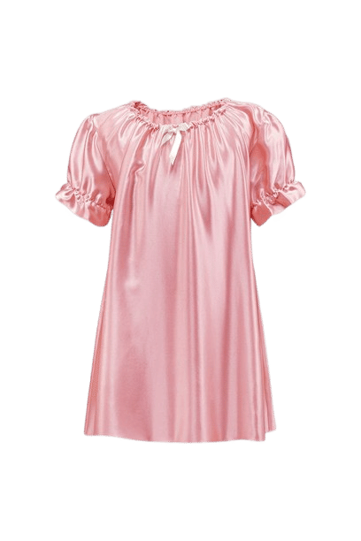 Shirley Kid's Silk Nightgown in Flamingo Pink made by MANITO