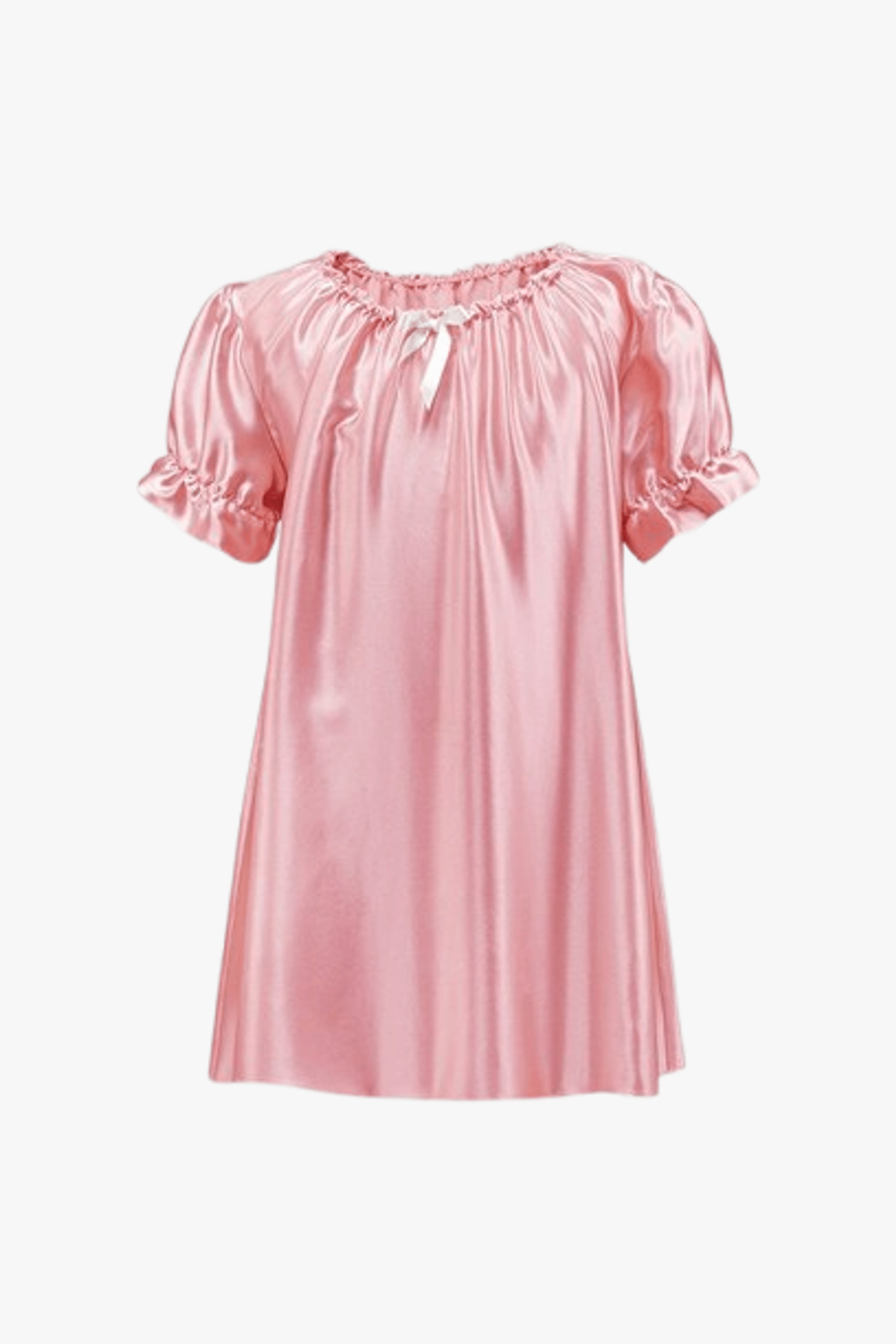 Shirley Kid's Silk Nightgown in Flamingo Pink made by MANITO