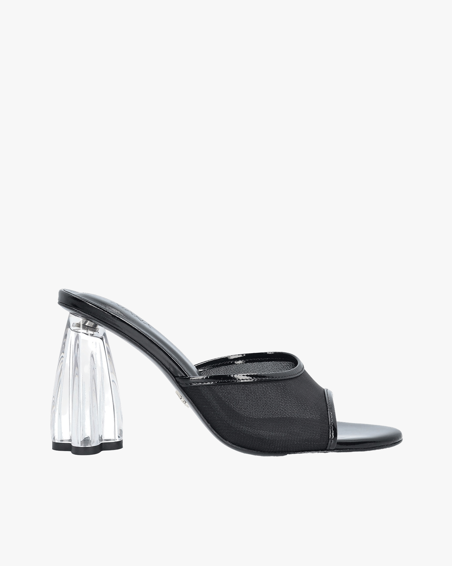 Fiorellini Glass Mule 95 Black Patent made by ATANA