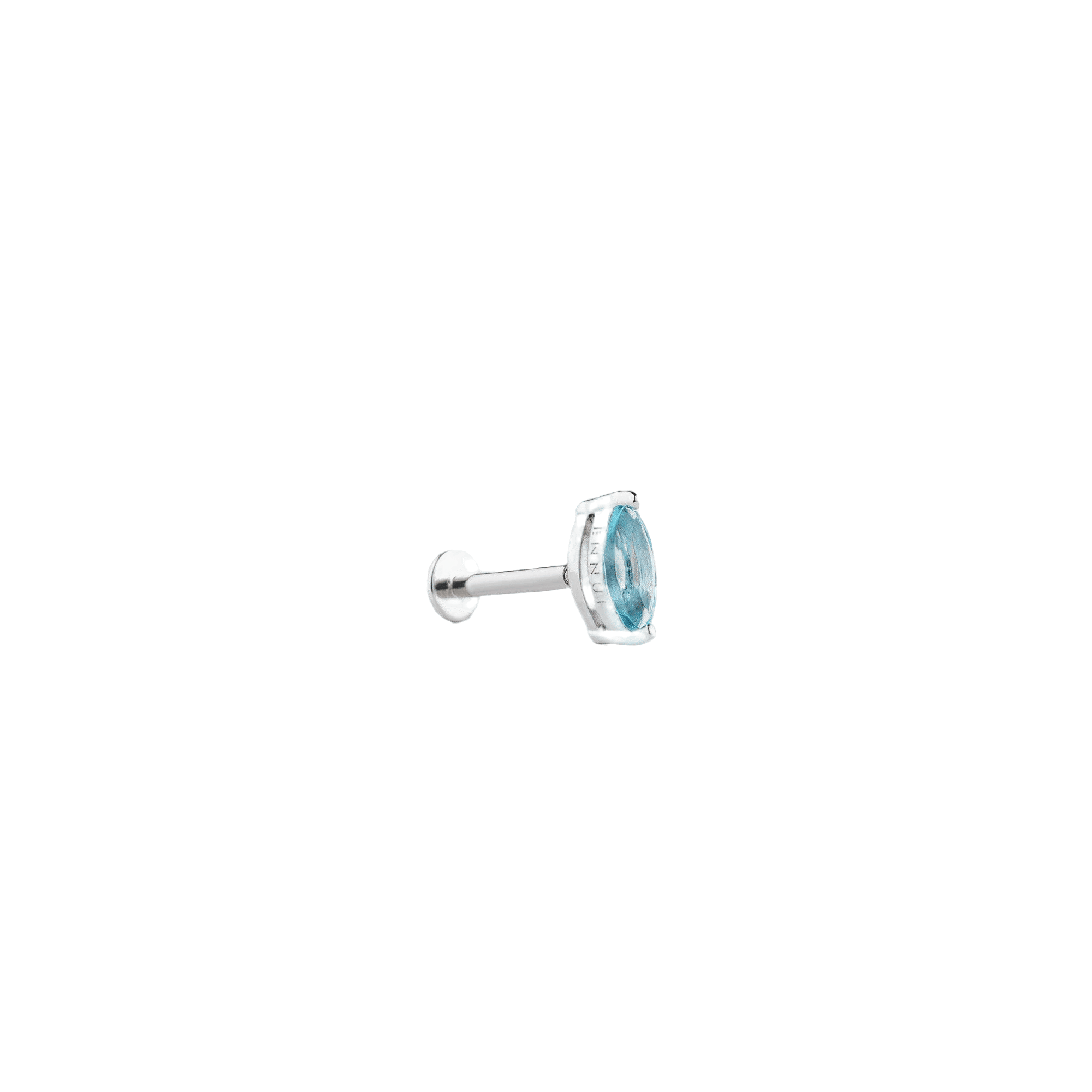 MARQUISE CUT AQUAMARINE LABRET - WHITE GOLD made by ENNUI