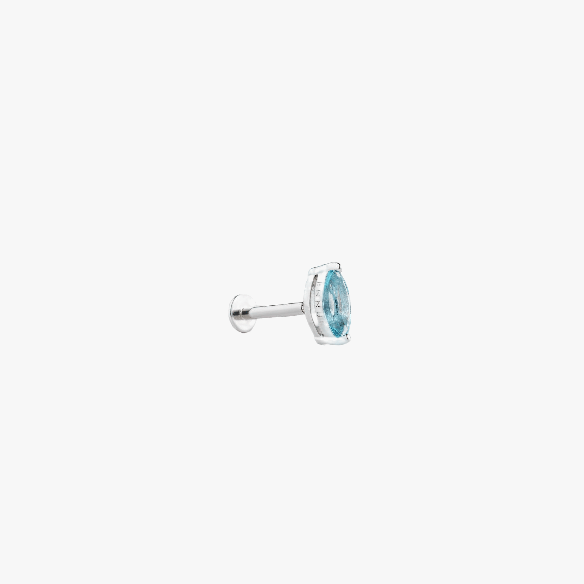MARQUISE CUT AQUAMARINE LABRET - WHITE GOLD made by ENNUI