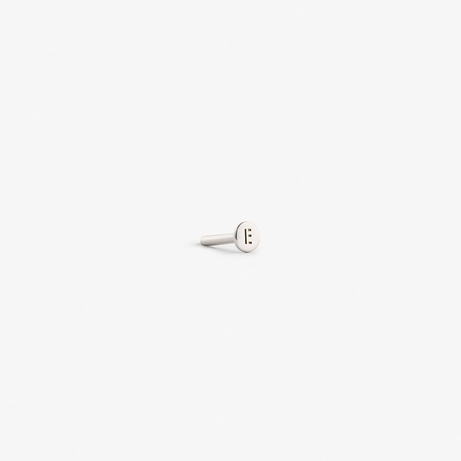 RECTANGULAR LABRET - WHITE DIAMOND & WHITE GOLD made by ENNUI