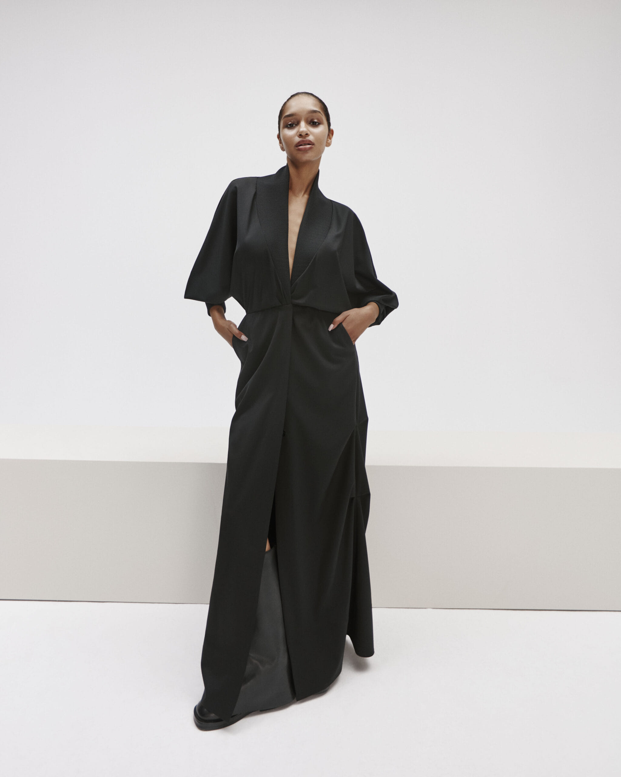 Long Wool Kimono made by YAVORSKA