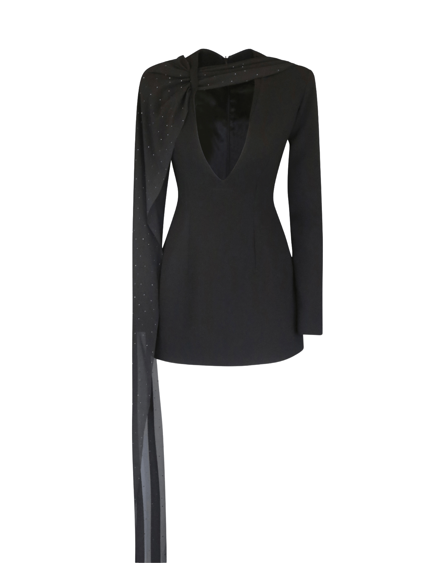 MOLYSA Party Mini Dress In Black made by MAET