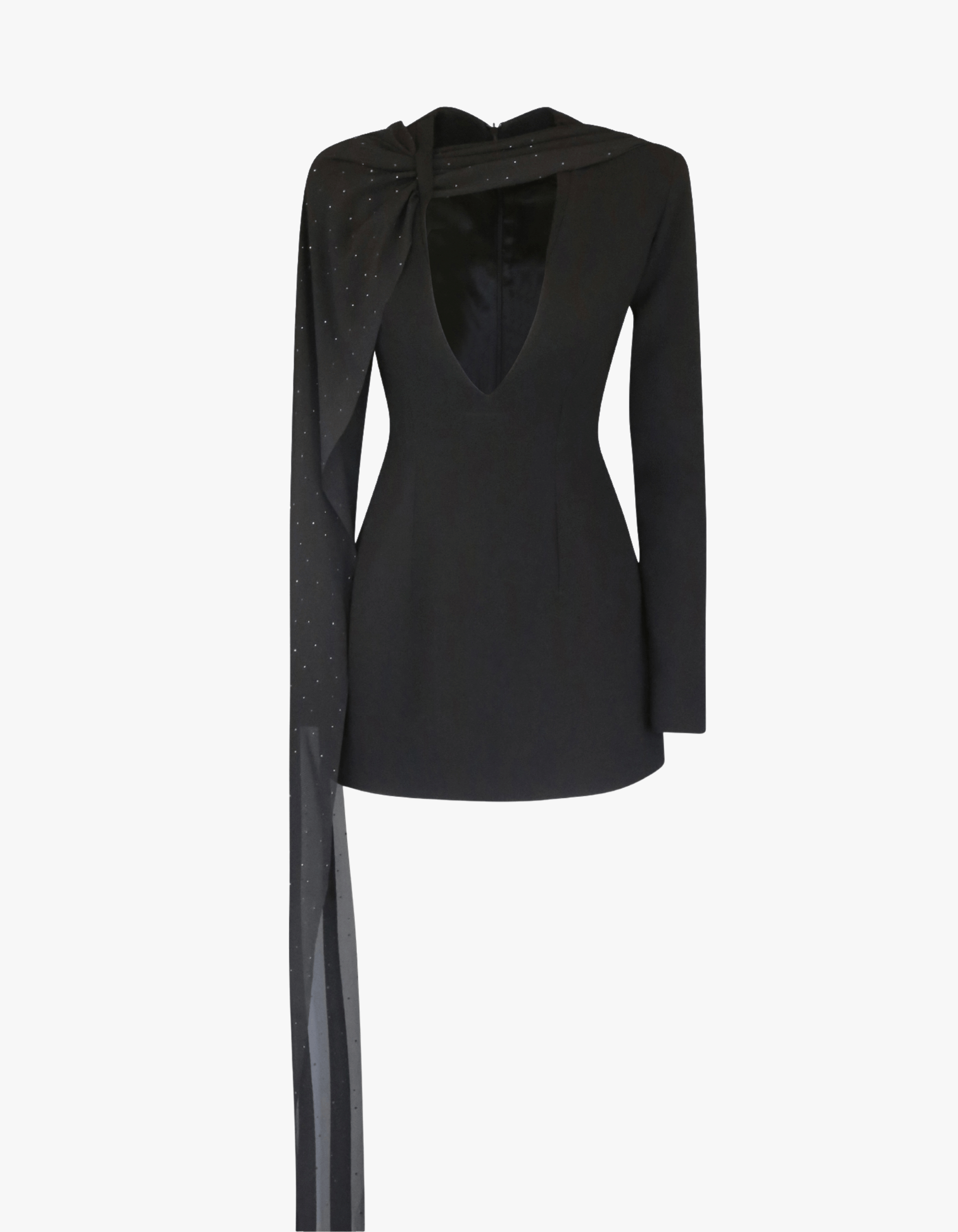 MOLYSA Party Mini Dress In Black made by MAET