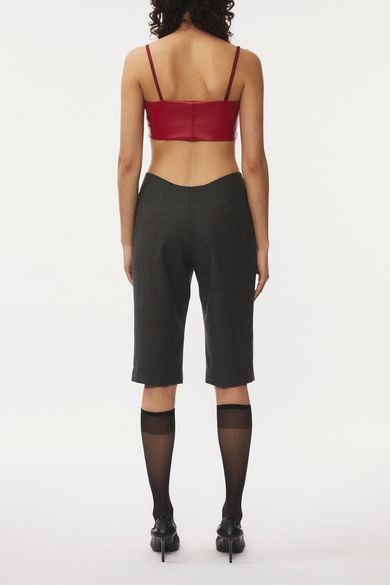 Leather Bandeau Top - Red made by Gemme Collective