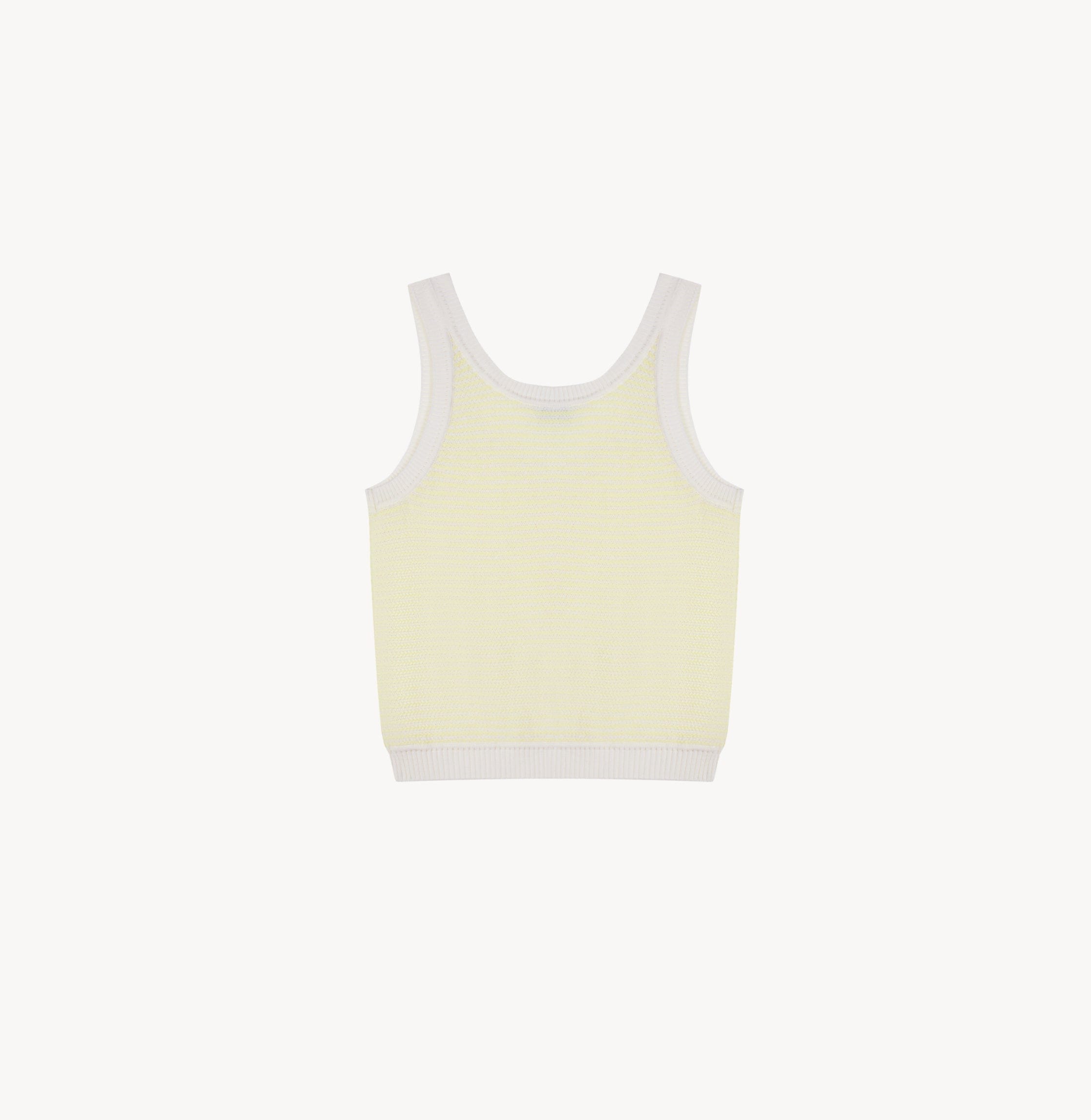 WOOL STRIPED U-NECK TANK TOP made by CRUSH Collection