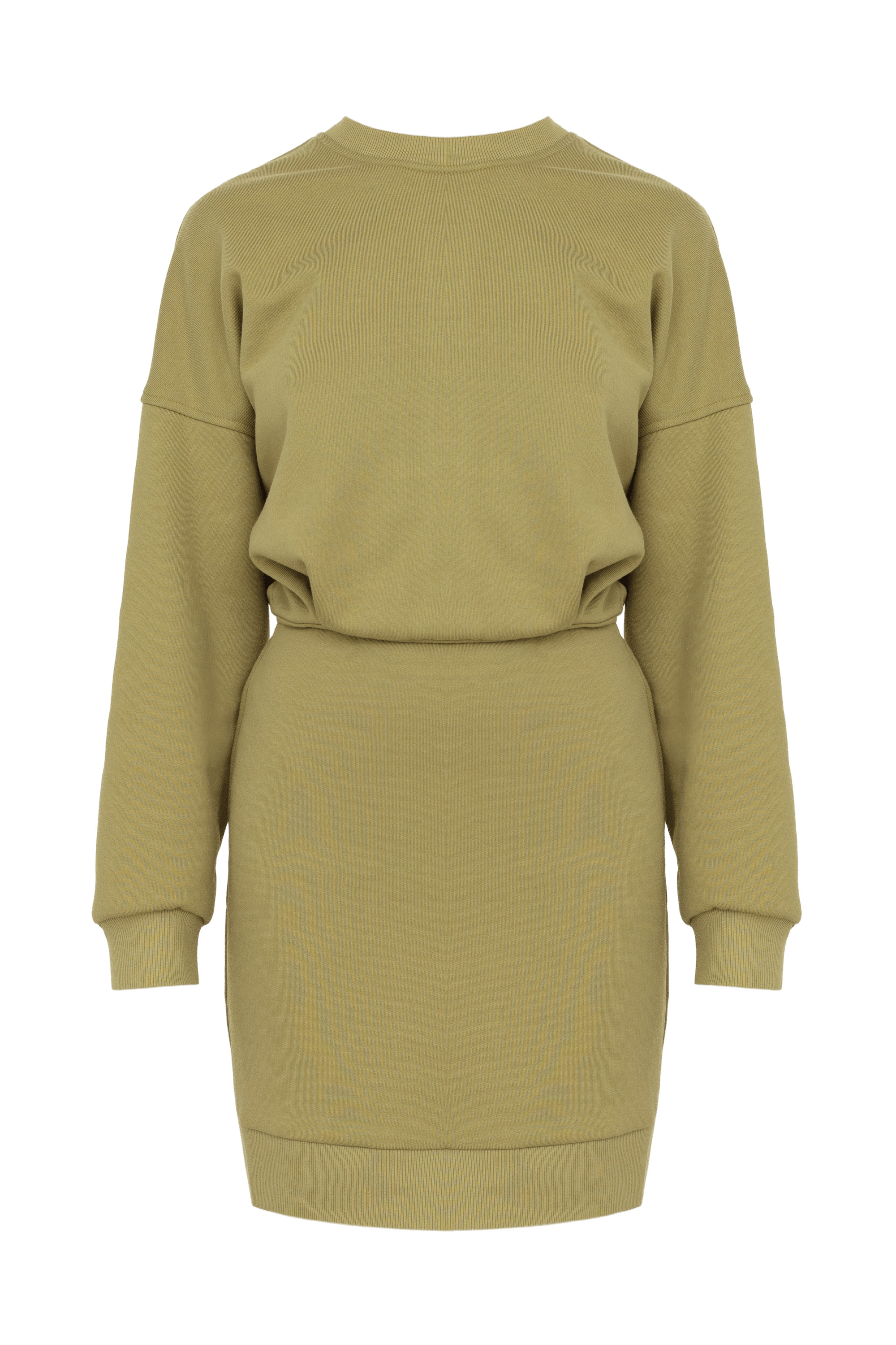 NIKA Olive Green Mini Jersey Dress made by UNDRESS